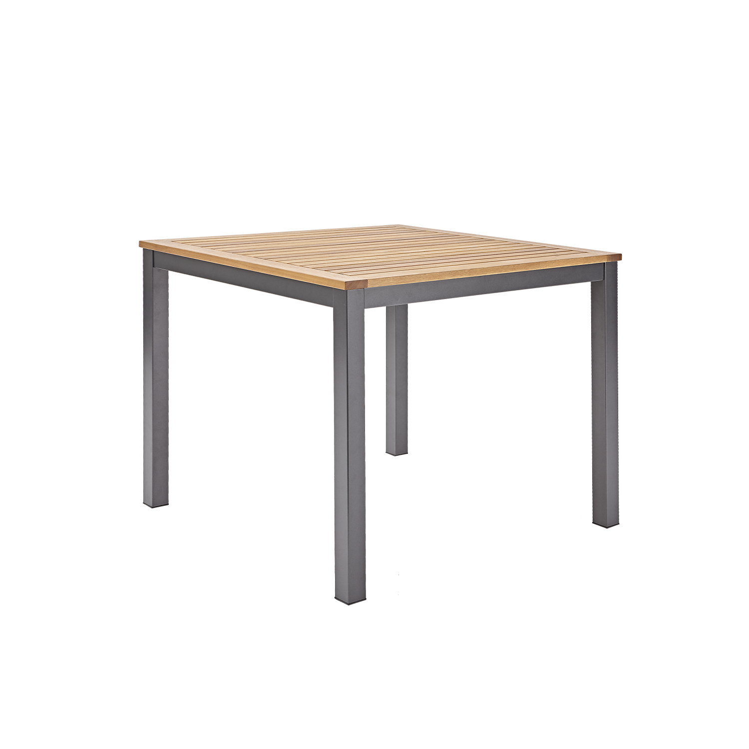 Mesa de jardín de comedor de aluminio oris marrón de 89x75x89 cm