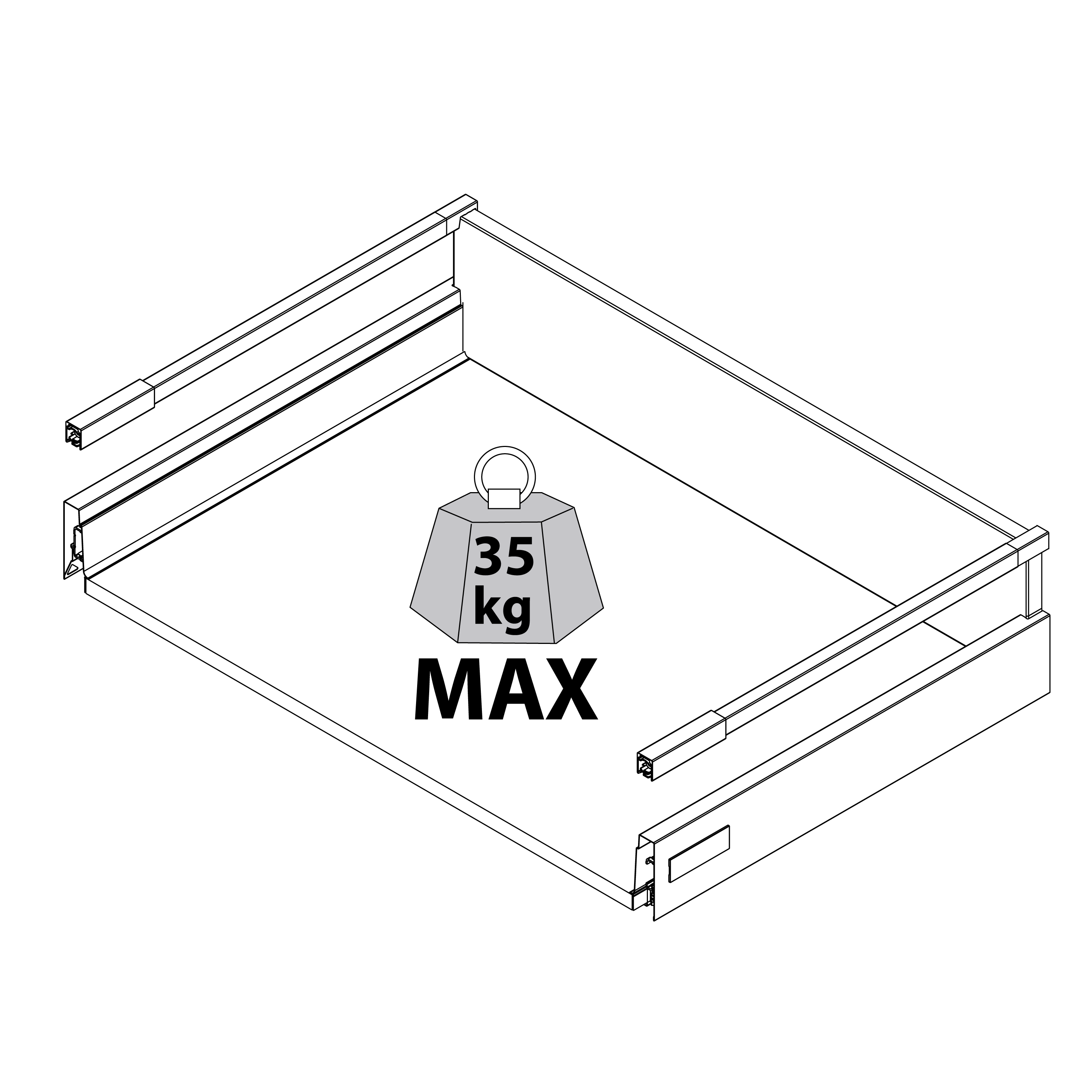 Szuflada kuchenna 60 cm L Delinia iD - 25