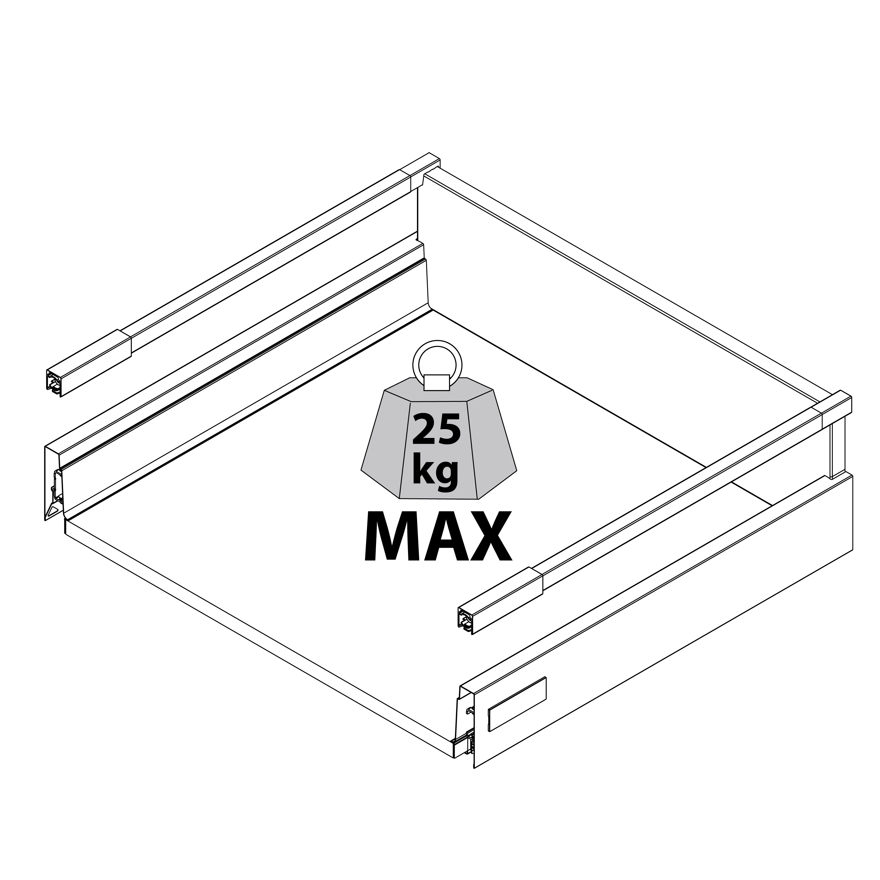 Tiroir pour caisson DELINIA ID gris anthracite H.17.9 x l.36.8 x P46.2 cm - 7