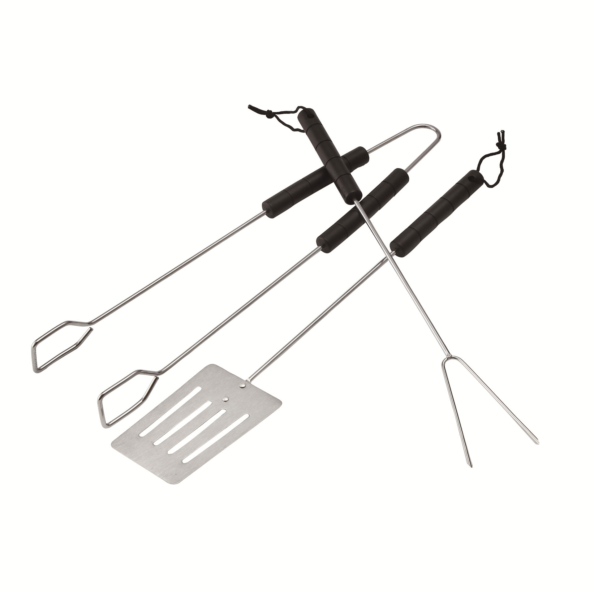 Conjunto de 3 peças de aço inoxidável espeto garfo e tenaz - 4