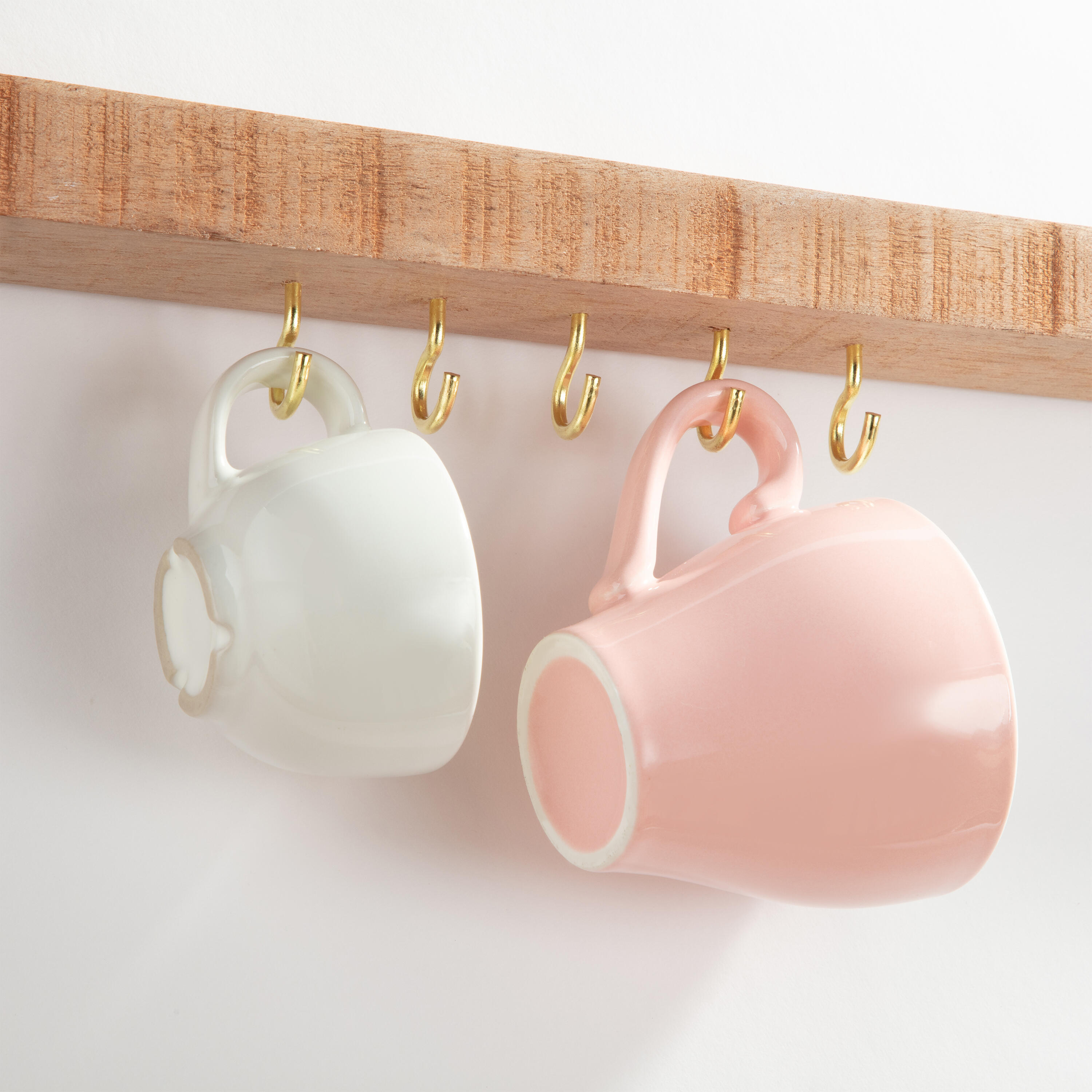 Lot de 6 crochets à visser laiton STANDERS, Diam.4 x L.30 mm - 2