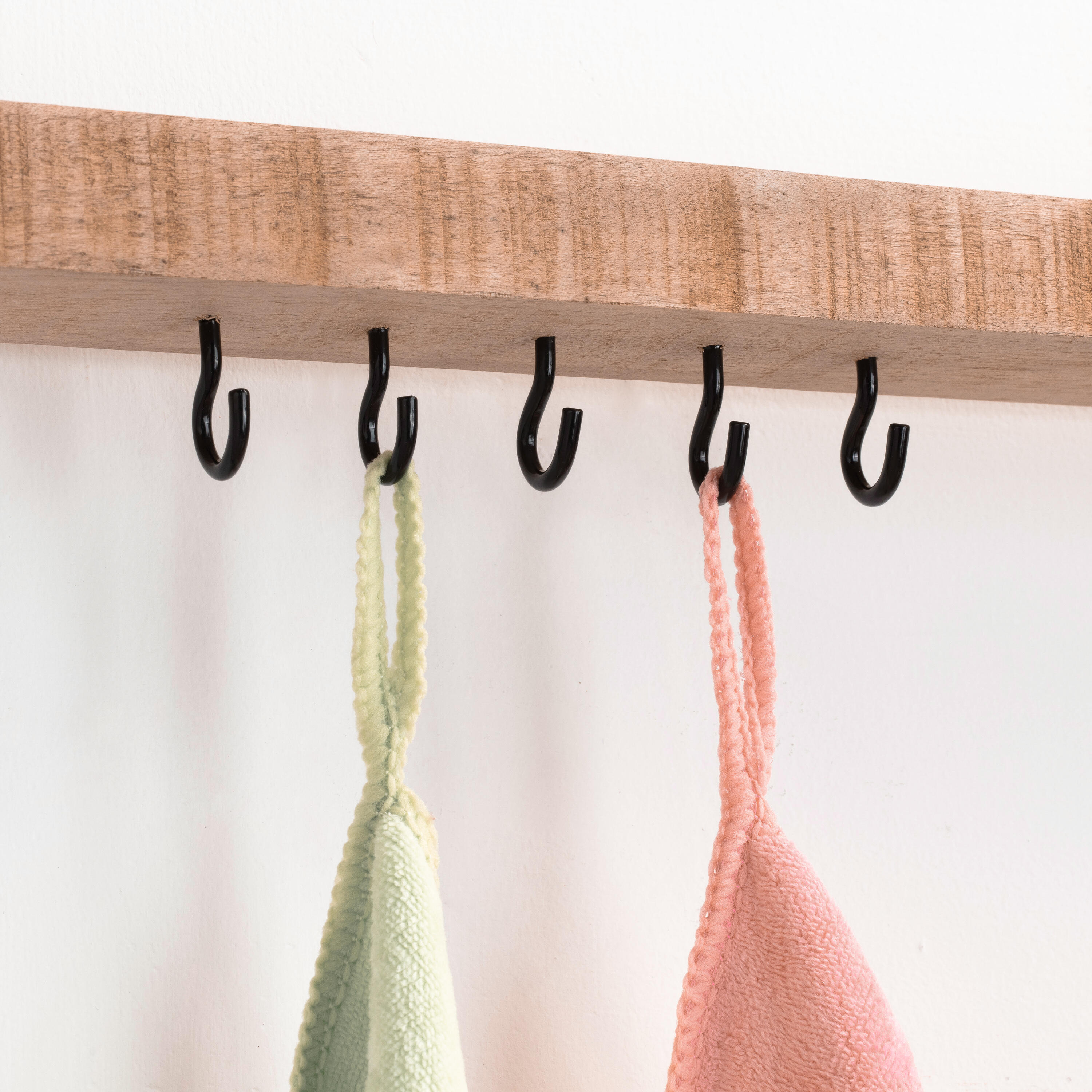 Lot de 6 crochets à visser acier epoxy noir, Diam.4 x L.30 mm, STANDERS - 2