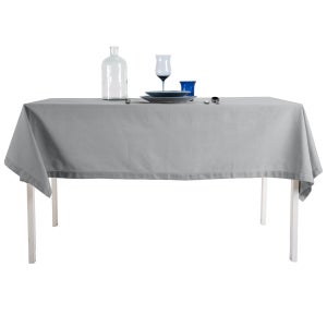 Douceur D'Intérieur Tovaglia Firmament Rettangolare 140x240 Cm - Microfibra Stampata Nero/Argento, Antimacchia, Lavabile, Certificata Oeko-Tex