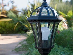 Farol solar led exterior tubular marrón 3000k 7hsevenon outdoor