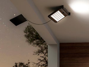 Foco Solar LED 100W Doble, 2 Lámparas, Luz Neutra 4000K, ELEDCO