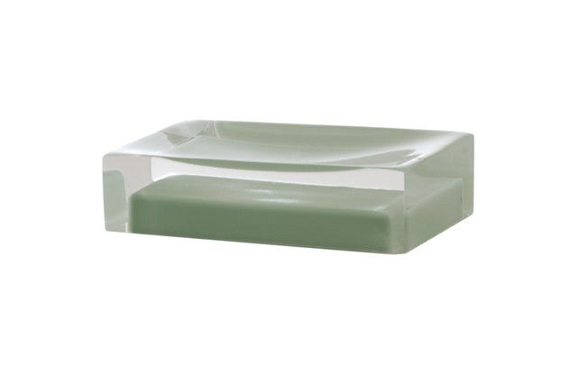 Porta sapone RAINBOW verde menta in resina
