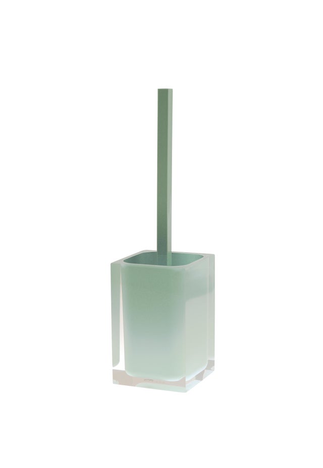 Portascopino rainbow H 37.5 cm in resina verde
