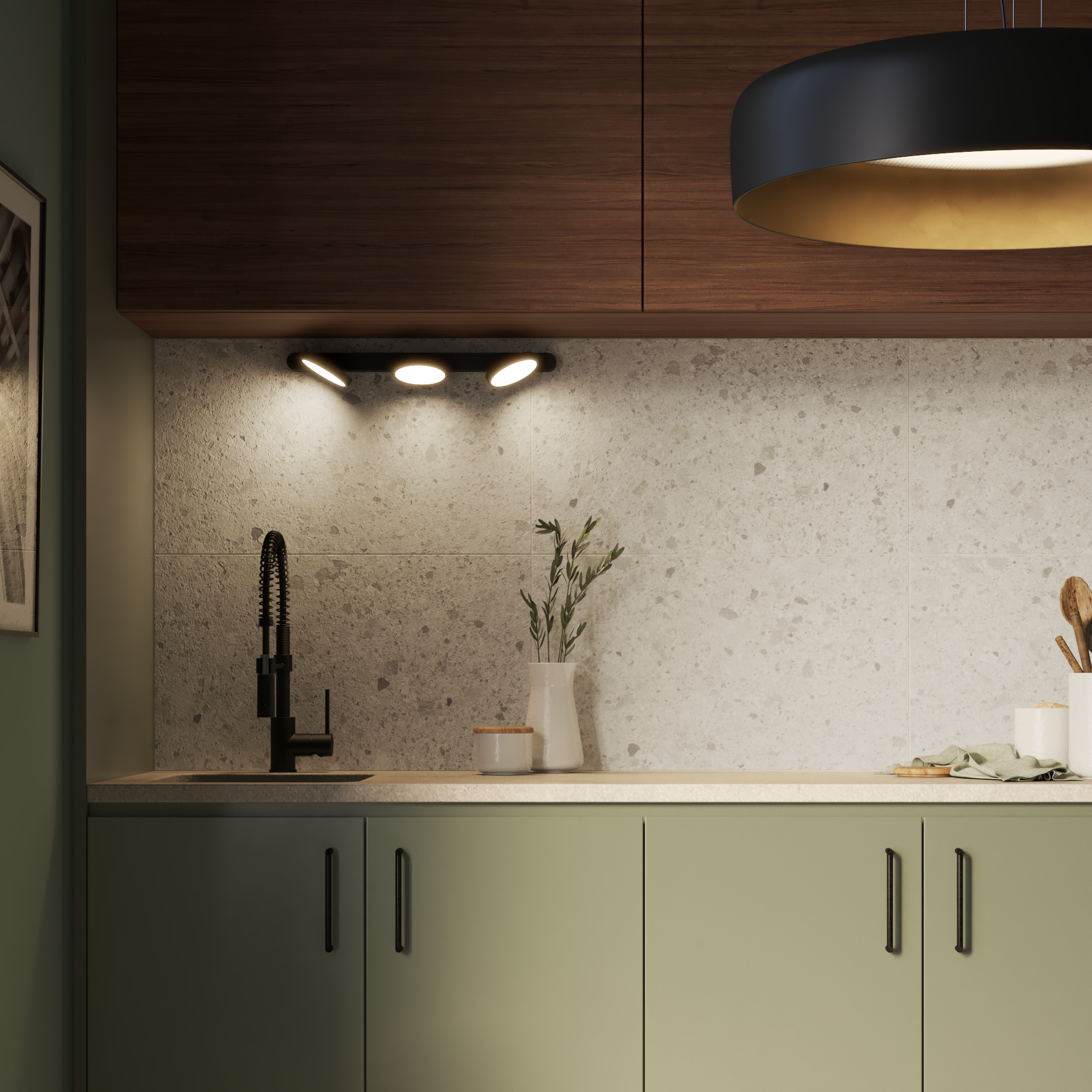 Revestimiento de pared decorativo efecto hormigón de pvc artens arabica color almendra 260x37.5cm