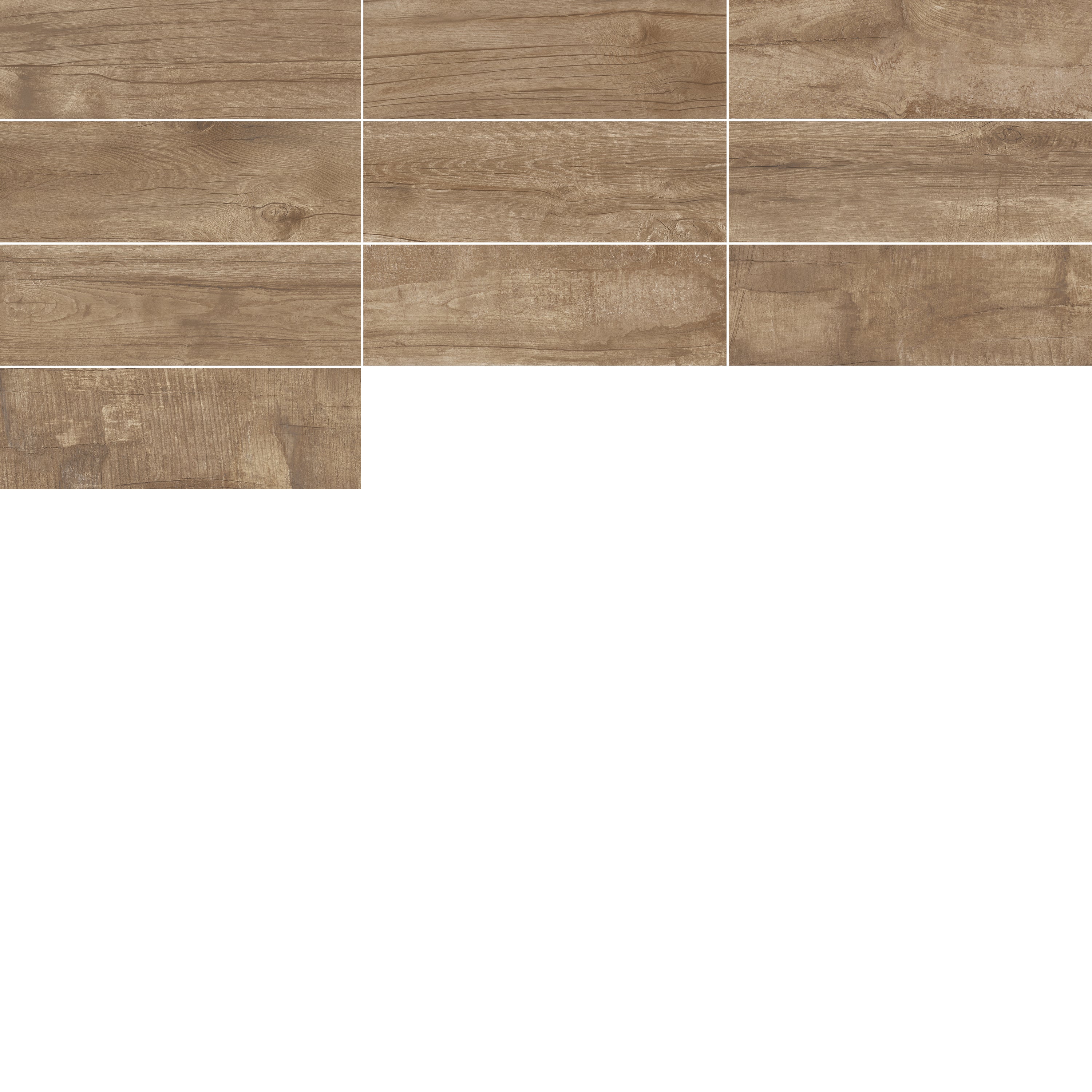 Piastrella da pavimento interno in gres porcellanato 20 x 60.4 cm smaltato noce opaco Greenwood R9 traffico medio forte (pei 3/5) Sp. 7.4 mm 1.33 mq - 4