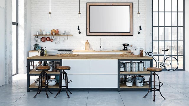 Cocinas en paralelo estilo industrial
