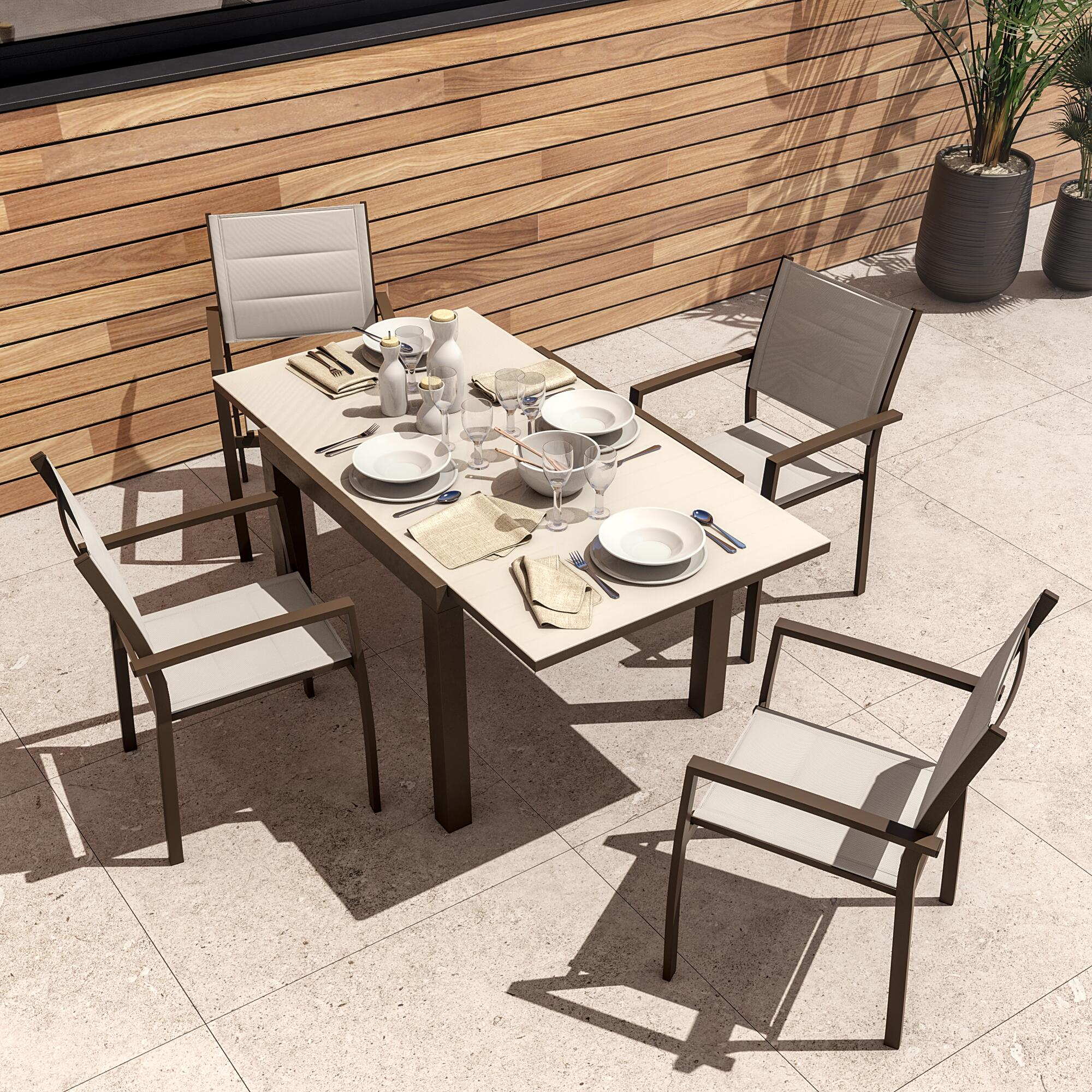 Cadeira de alumínio NATERIAL ORION BETA II MOKA - 16