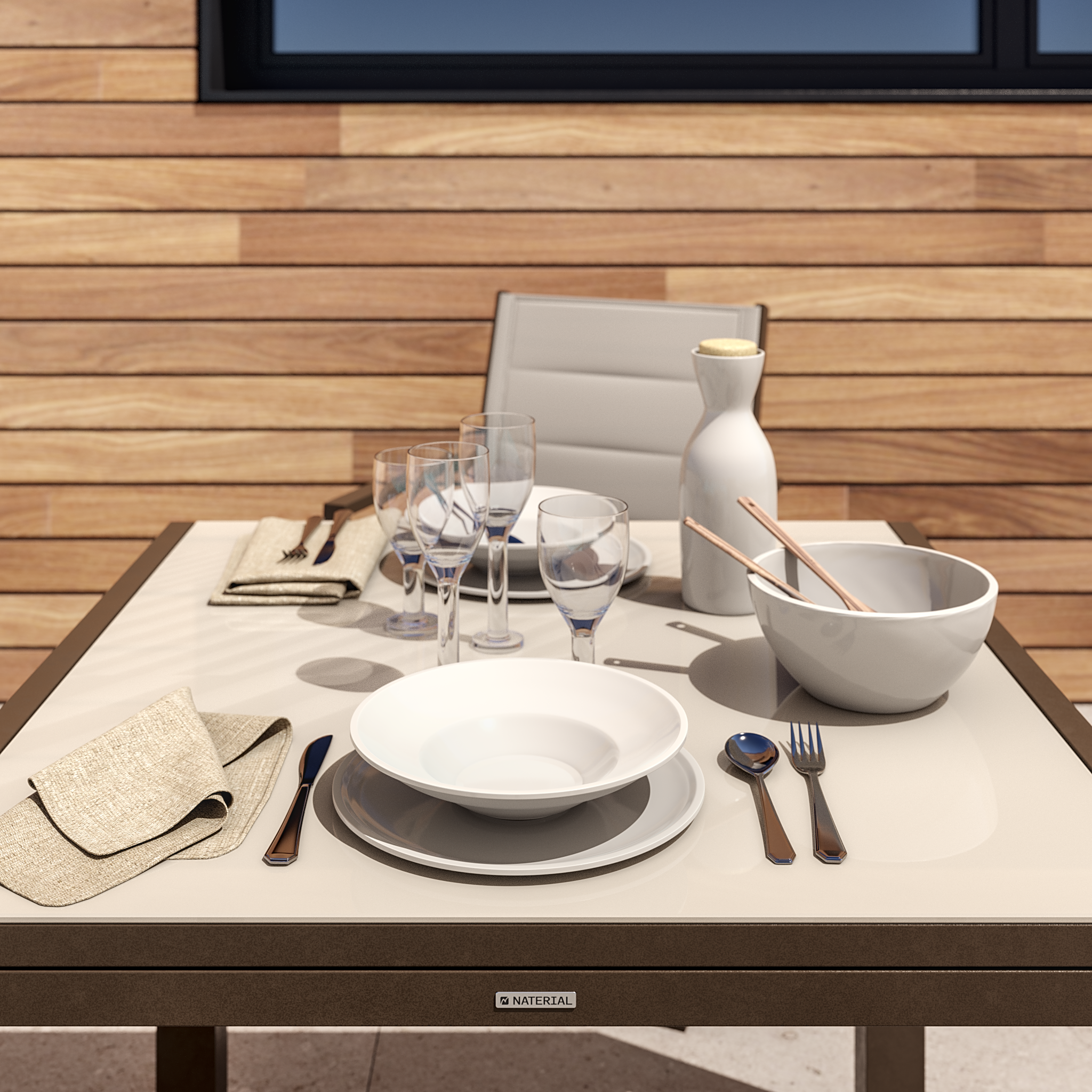 Cadeira de alumínio NATERIAL ORION BETA II MOKA - 18