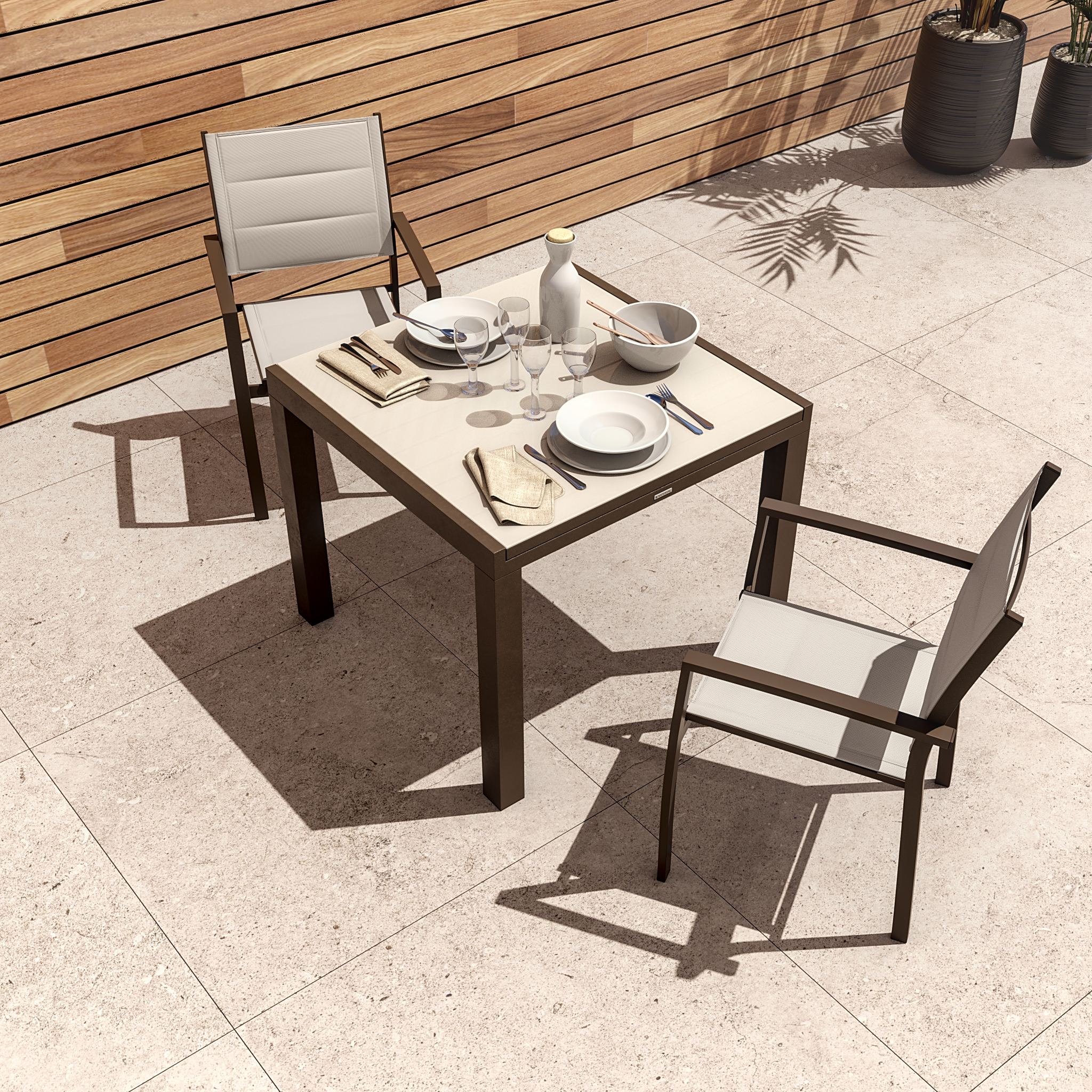 Cadeira de alumínio NATERIAL ORION BETA II MOKA - 19