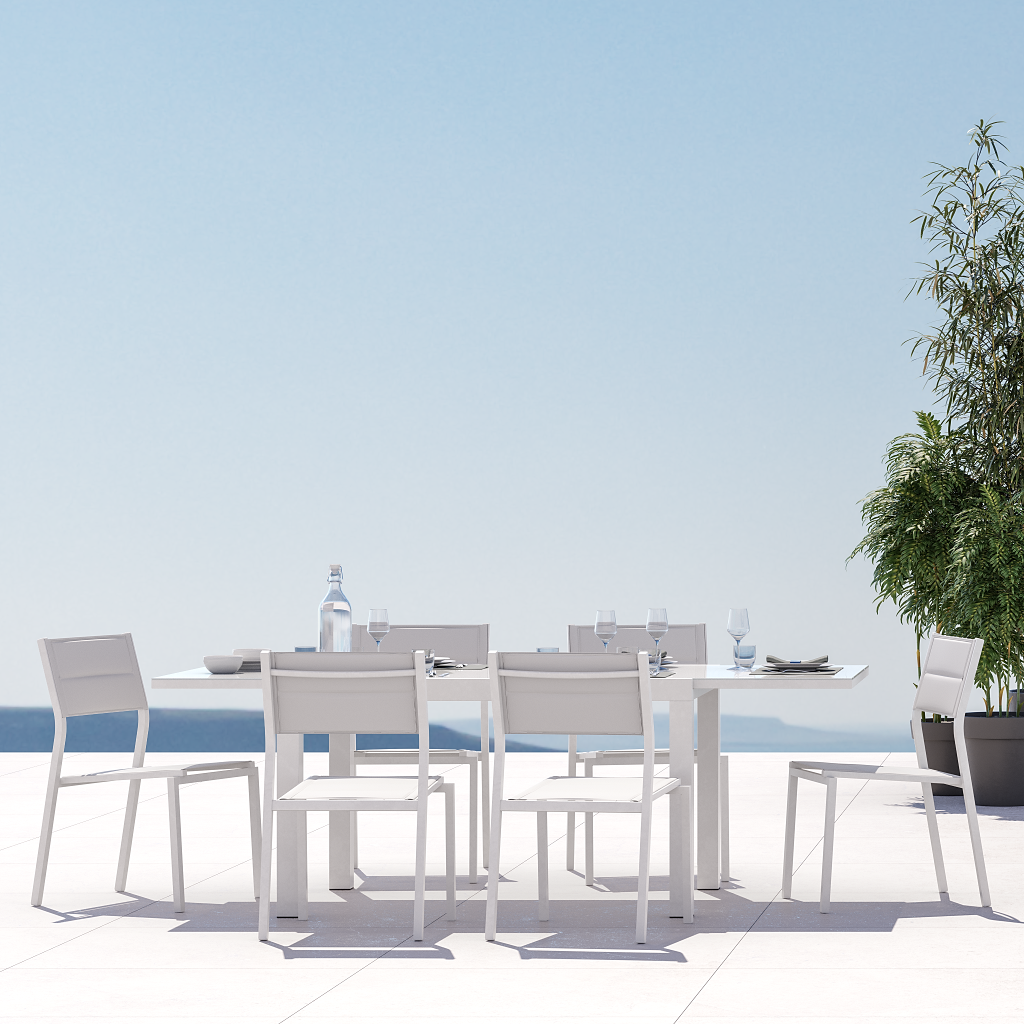 Silla de jardín sin cojín de aluminio Orion Beta Ii blanco - 28