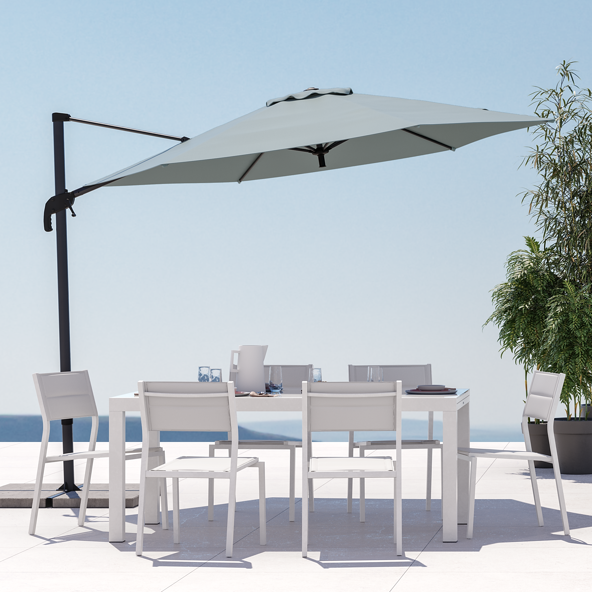 Silla de jardín sin cojín de aluminio Orion Beta Ii blanco - 27