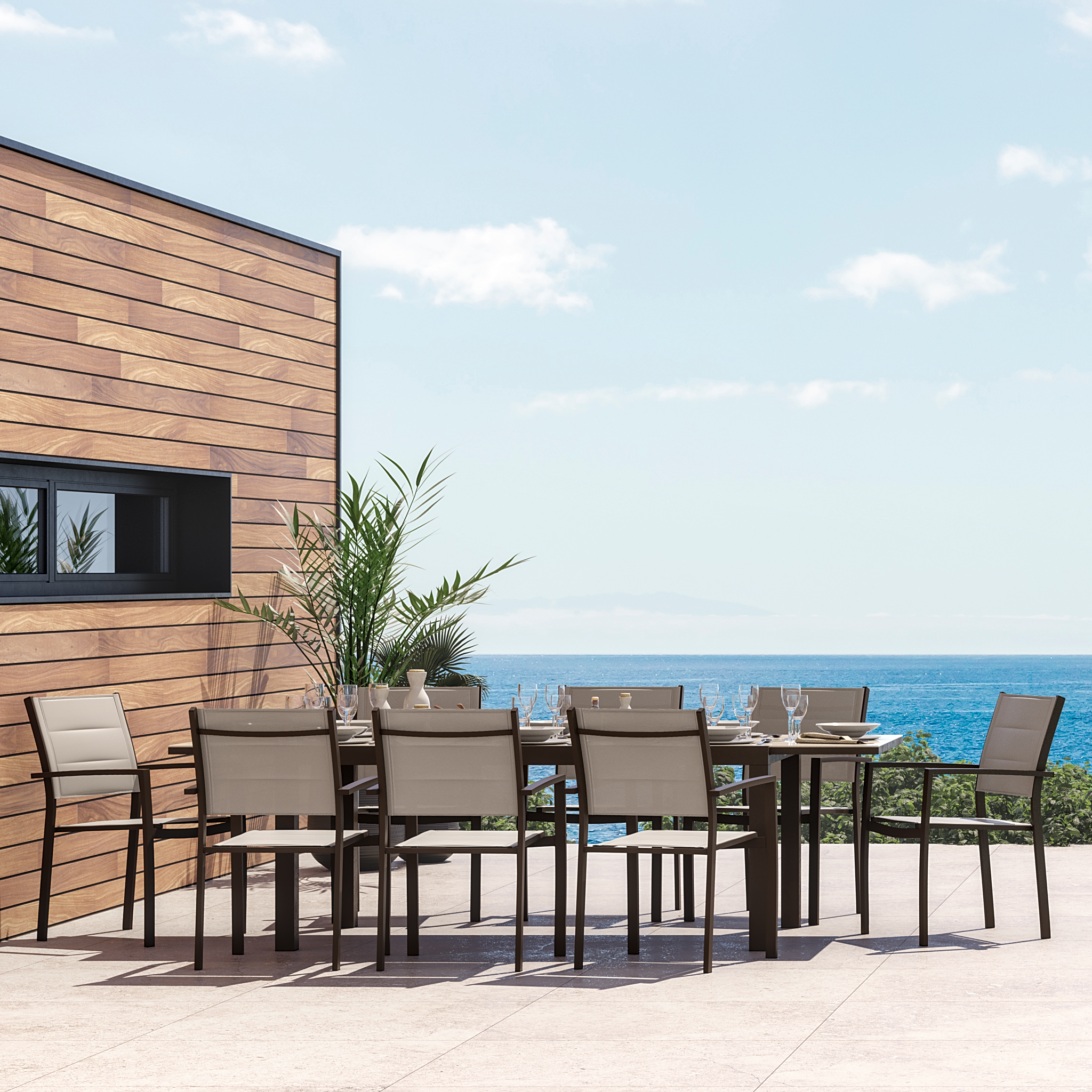 Cadeira de alumínio NATERIAL ORION BETA II MOKA - 22