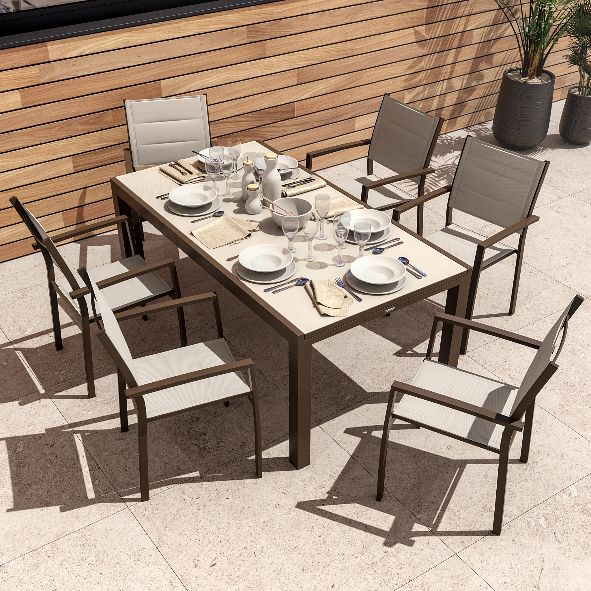 Cadeira de alumínio NATERIAL ORION BETA II MOKA - 24