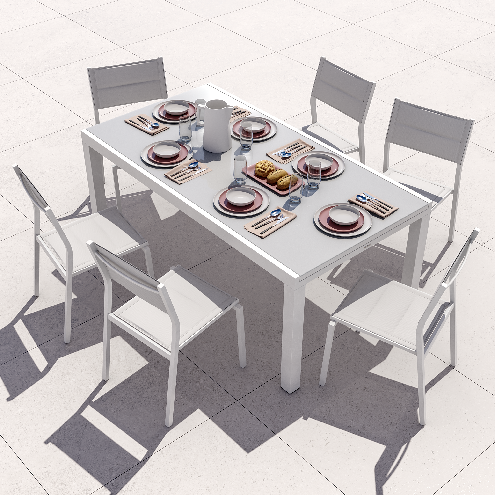 Silla de jardín sin cojín de aluminio Orion Beta Ii blanco - 26