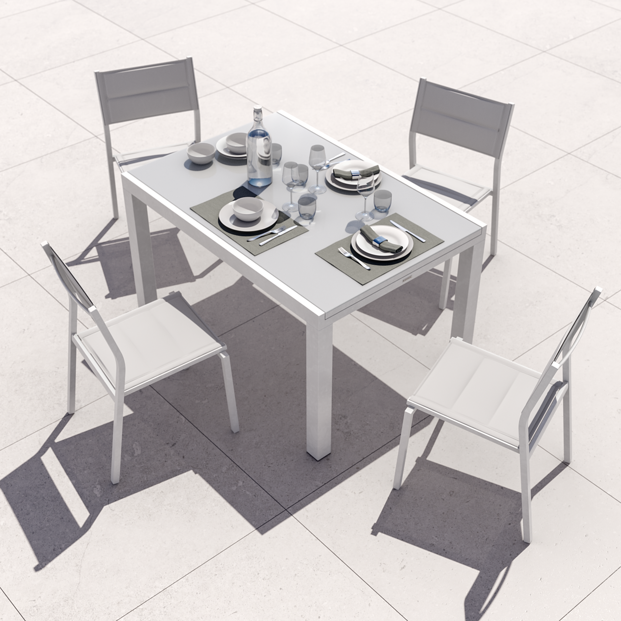 Silla de jardín sin cojín de aluminio Orion Beta Ii blanco - 24