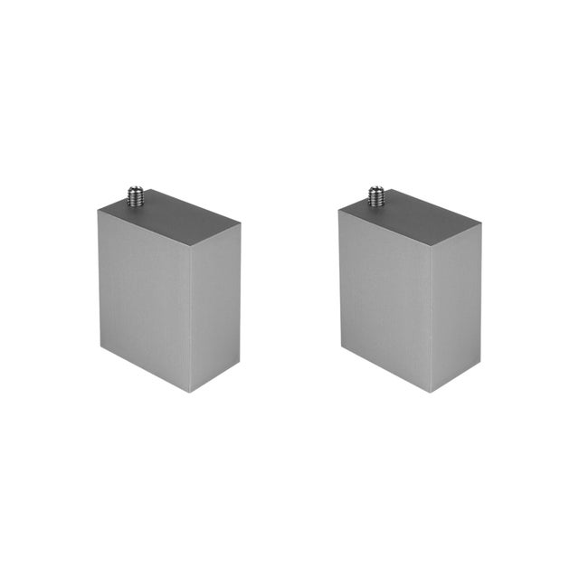 Finale per bastone Futura 30 mm rettangolo in alluminio verniciato bianco satinato Ø 11 mm INSPIRE, 2 pezzi