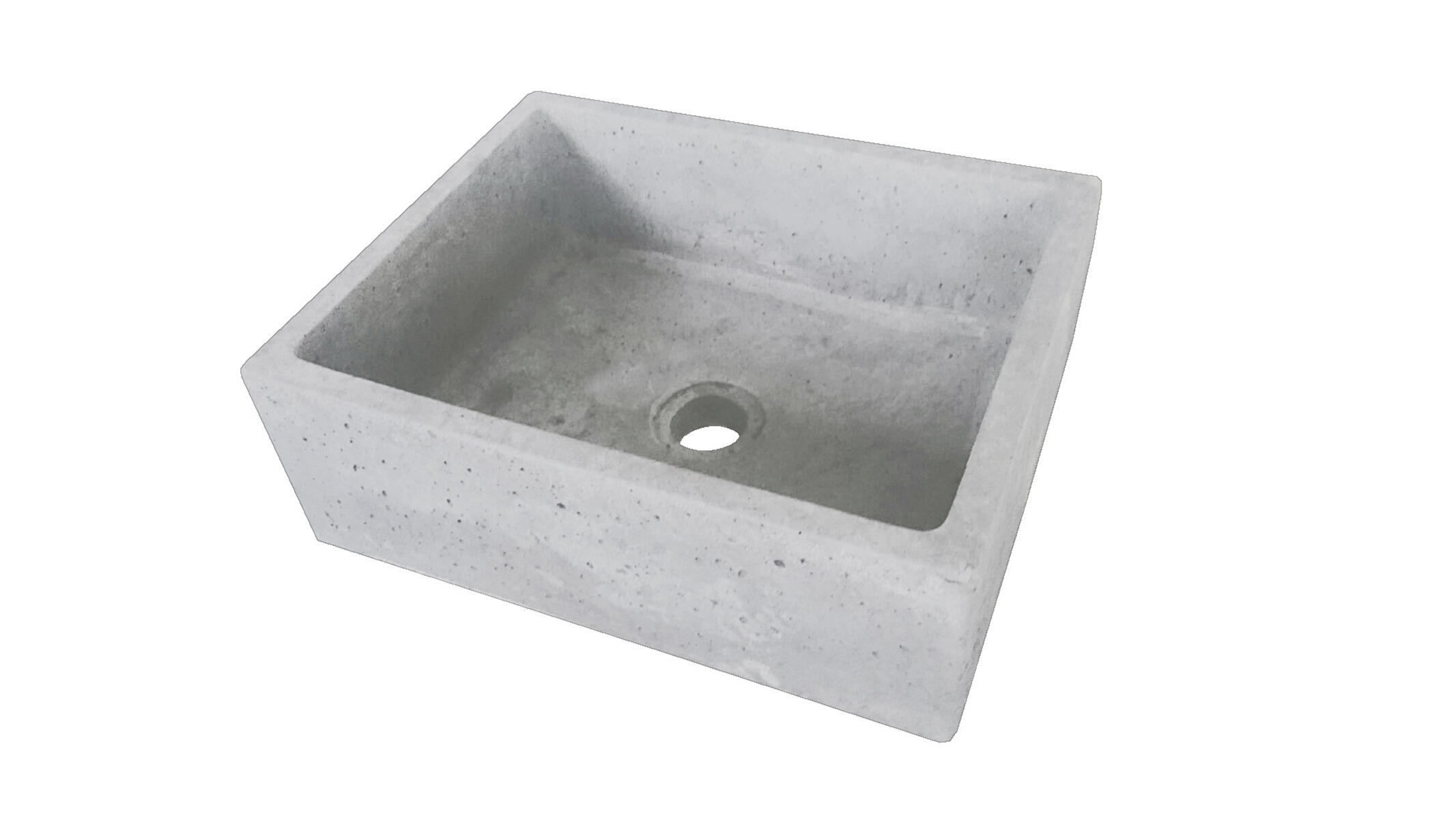 Lavabo da giardino in cemento H 18 cm, 48 x 38 cm - 2