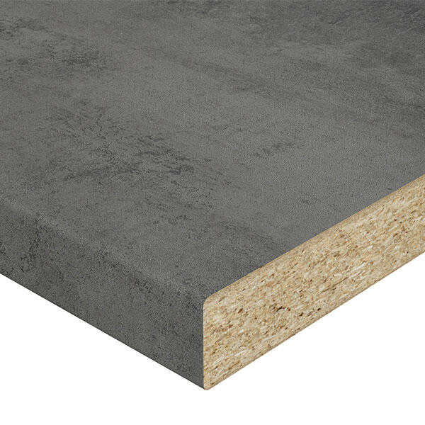 Encimera de cocina laminada antracita oxido 246x63.5 cm espesor 28mm