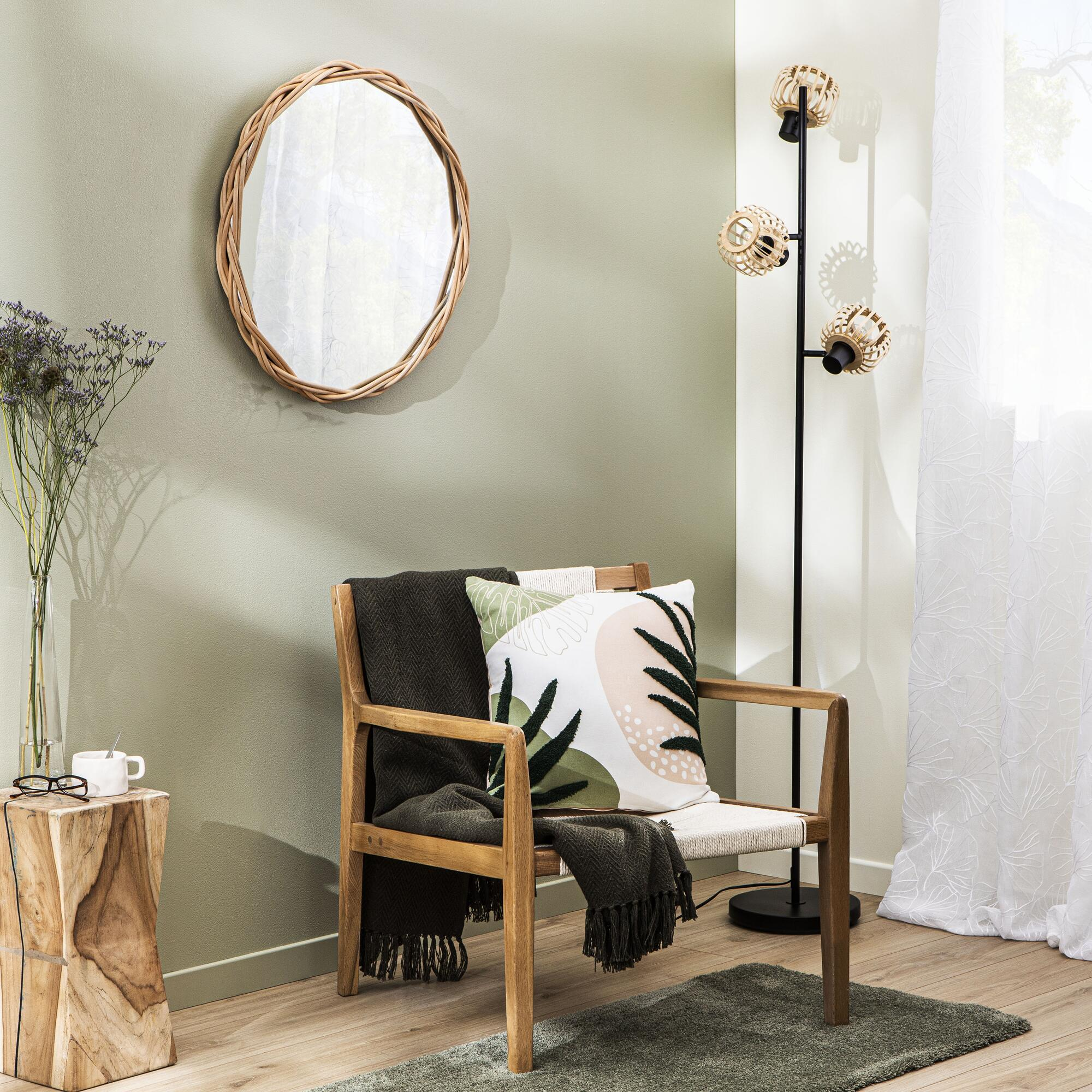 Lampa podłogowa Pecan czarno-beżowa 3 x E14 Inspire - 8