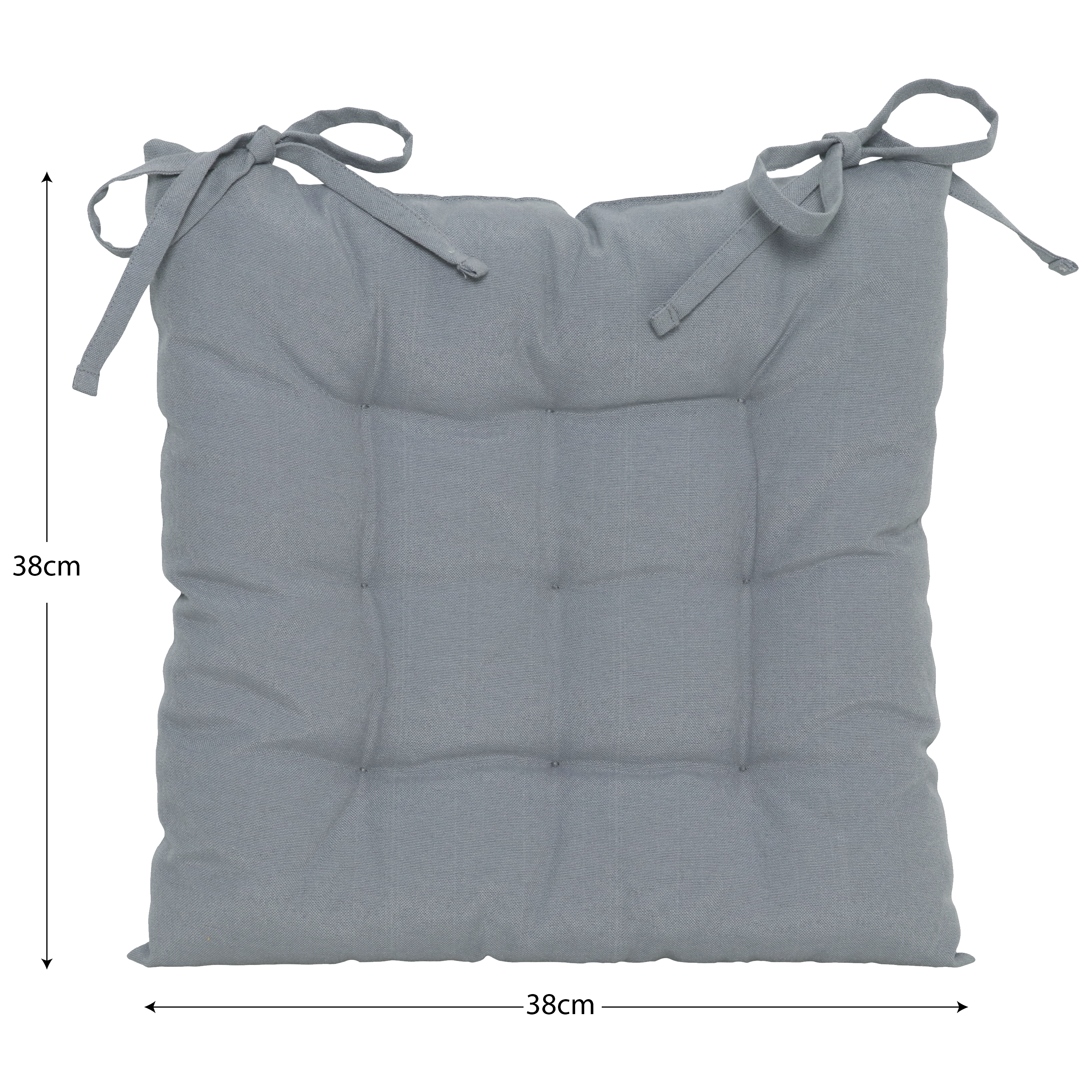Almofada para cadeira 34x34x34 cm cinzento - 7