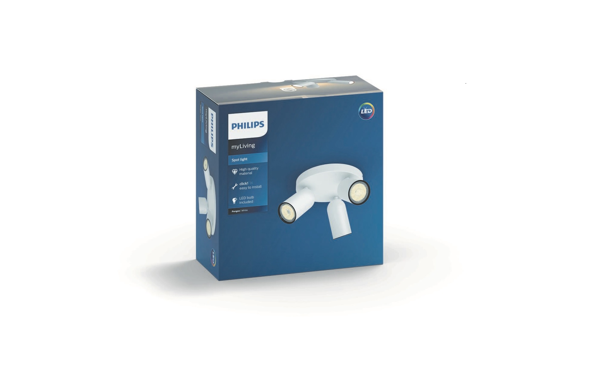 Plafón de 3 luces Pongee GU10 blanco 25 cm - 9