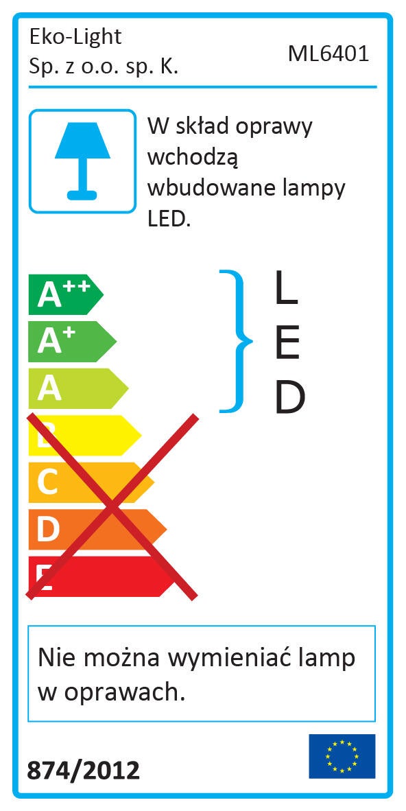 Plafon Terma biały 30 cm LED Eko-Light - 6
