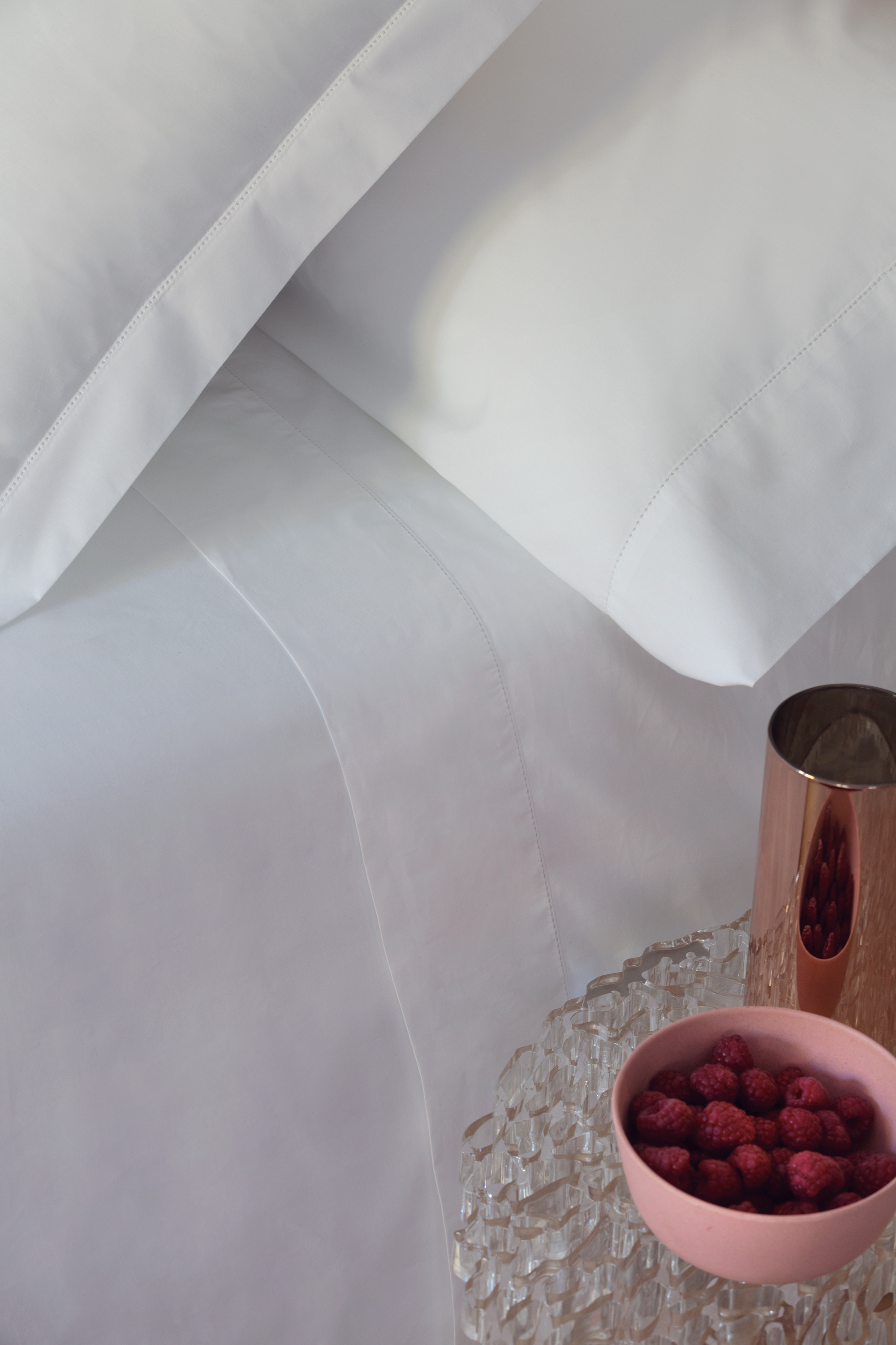 Sábana encimera Vainica algodón percal 200 hilos blanco 270x270 para cama de 105 cm - 5