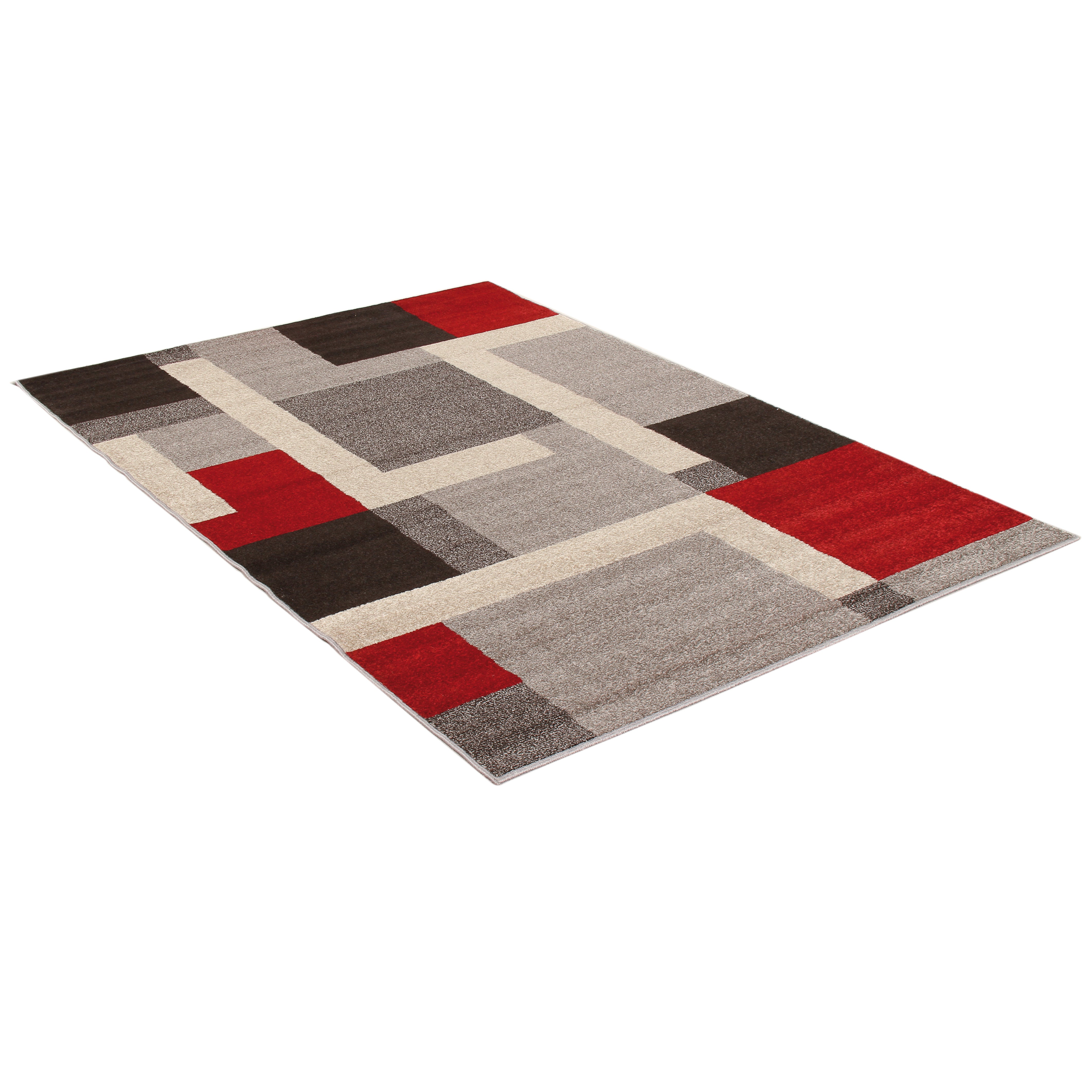 Tappeto Casa riquadri geometrico multicolor, L 170 x L 120 cm - 4