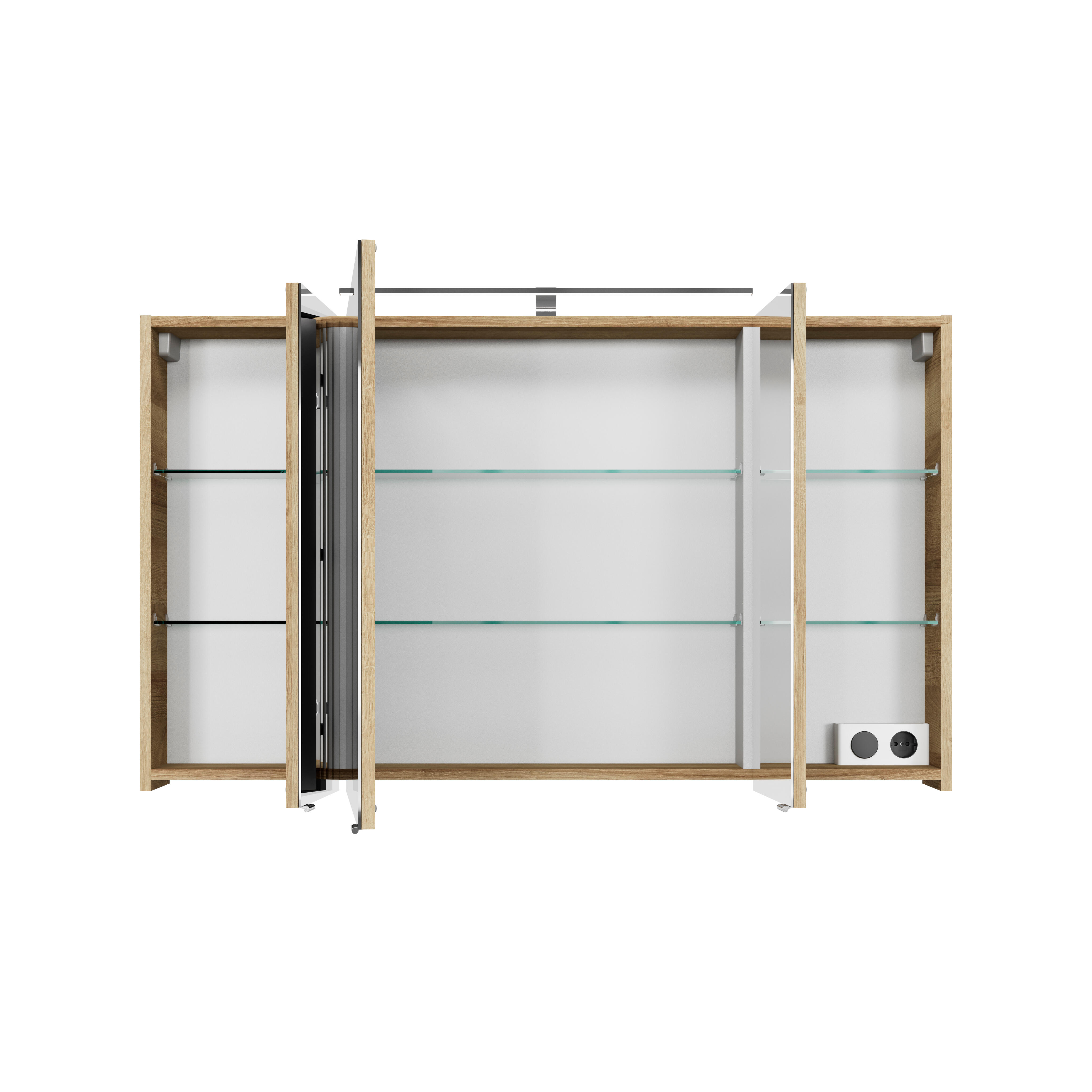 Pensile con luce Cassca PELIPAL riviera rovere replica trasversale L 120 x H 70 x P 15 cm - 3