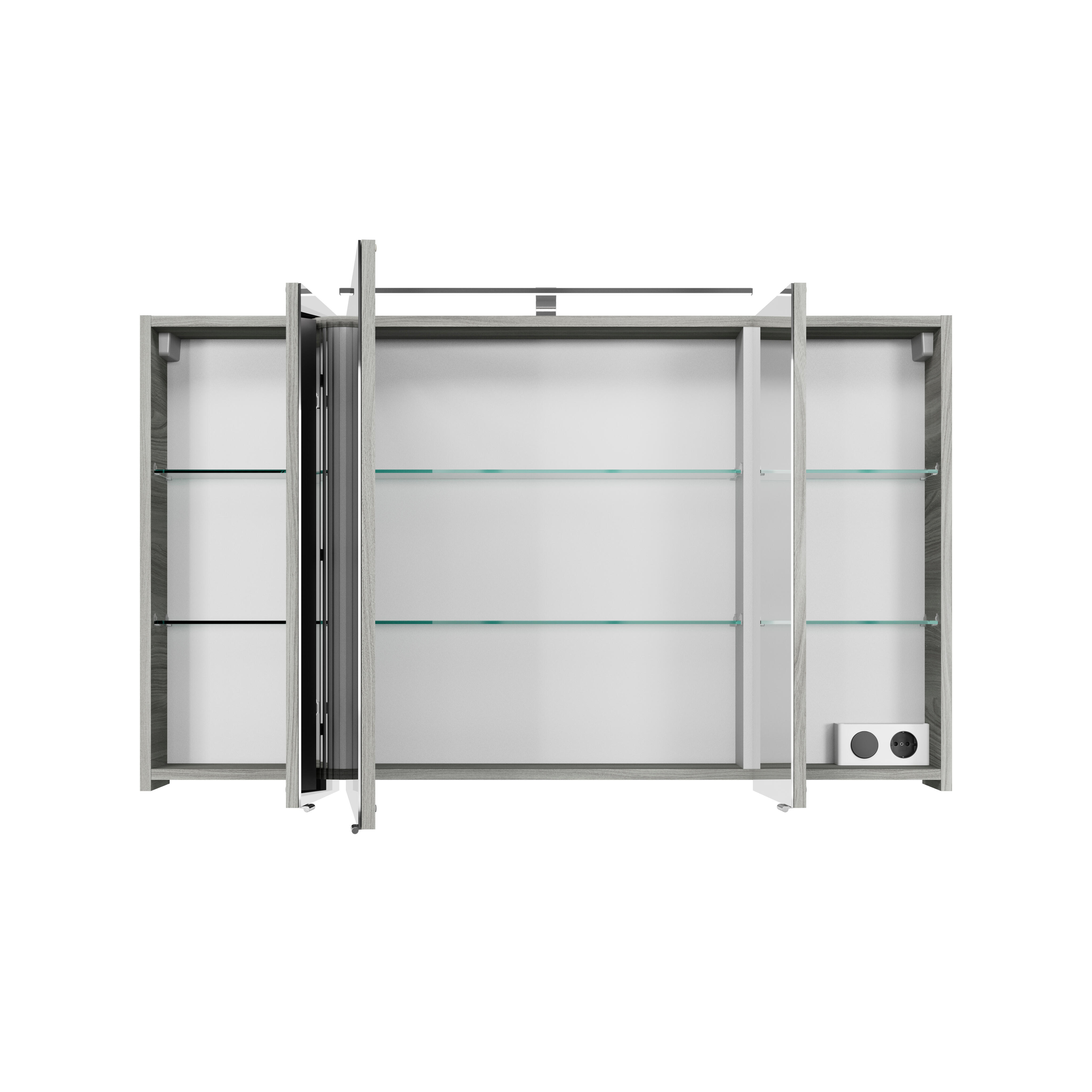 Pensile con luce Cassca PELIPAL grigio sangallo laurea L 120 x H 70 x P 15 cm - 3