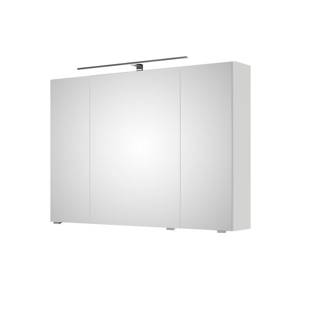 Pensile con luce Cassca PELIPAL bianco lucido L 100 x H 70 x P 15 cm