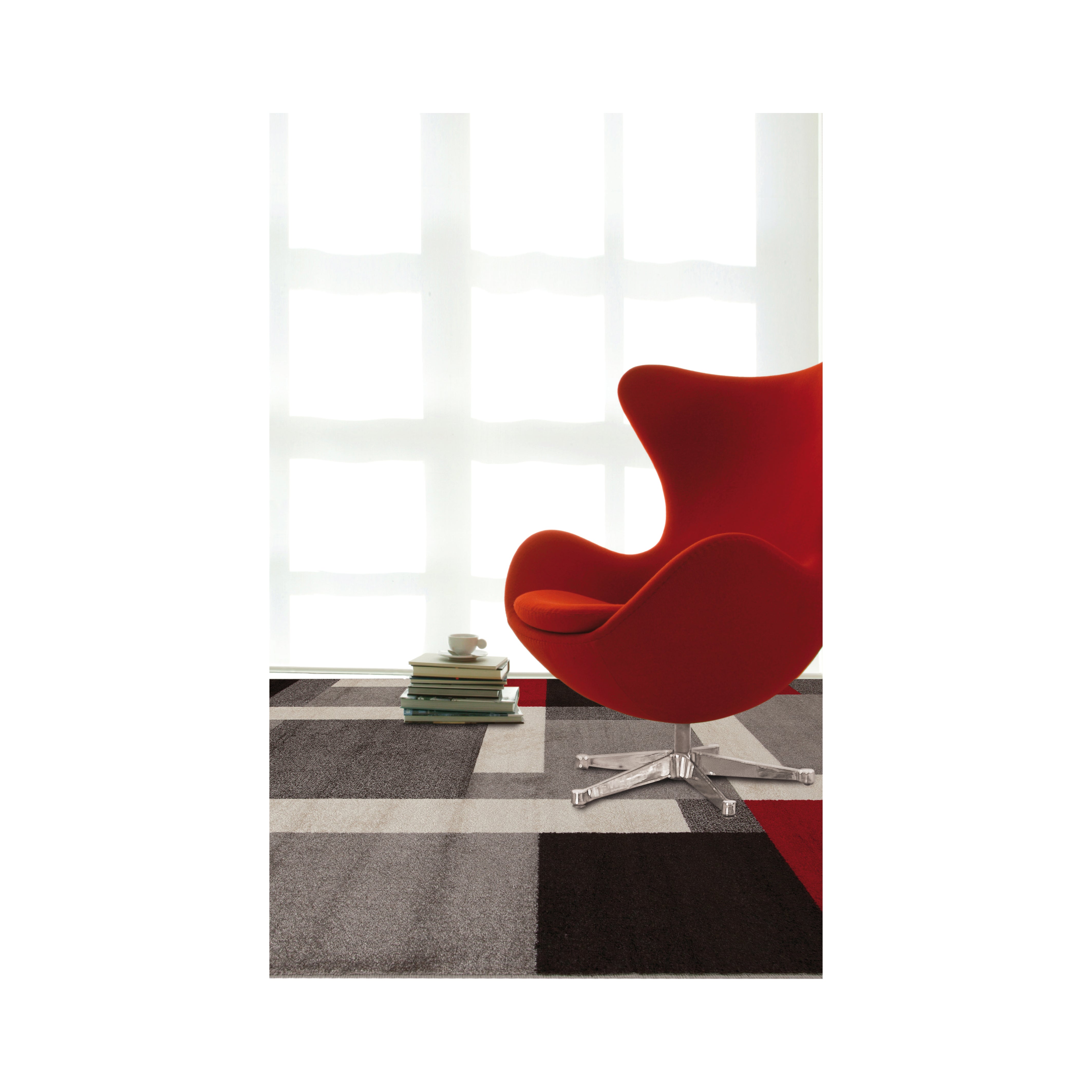 Tappeto Casa riquadri geometrico multicolor, L 170 x L 120 cm - 2