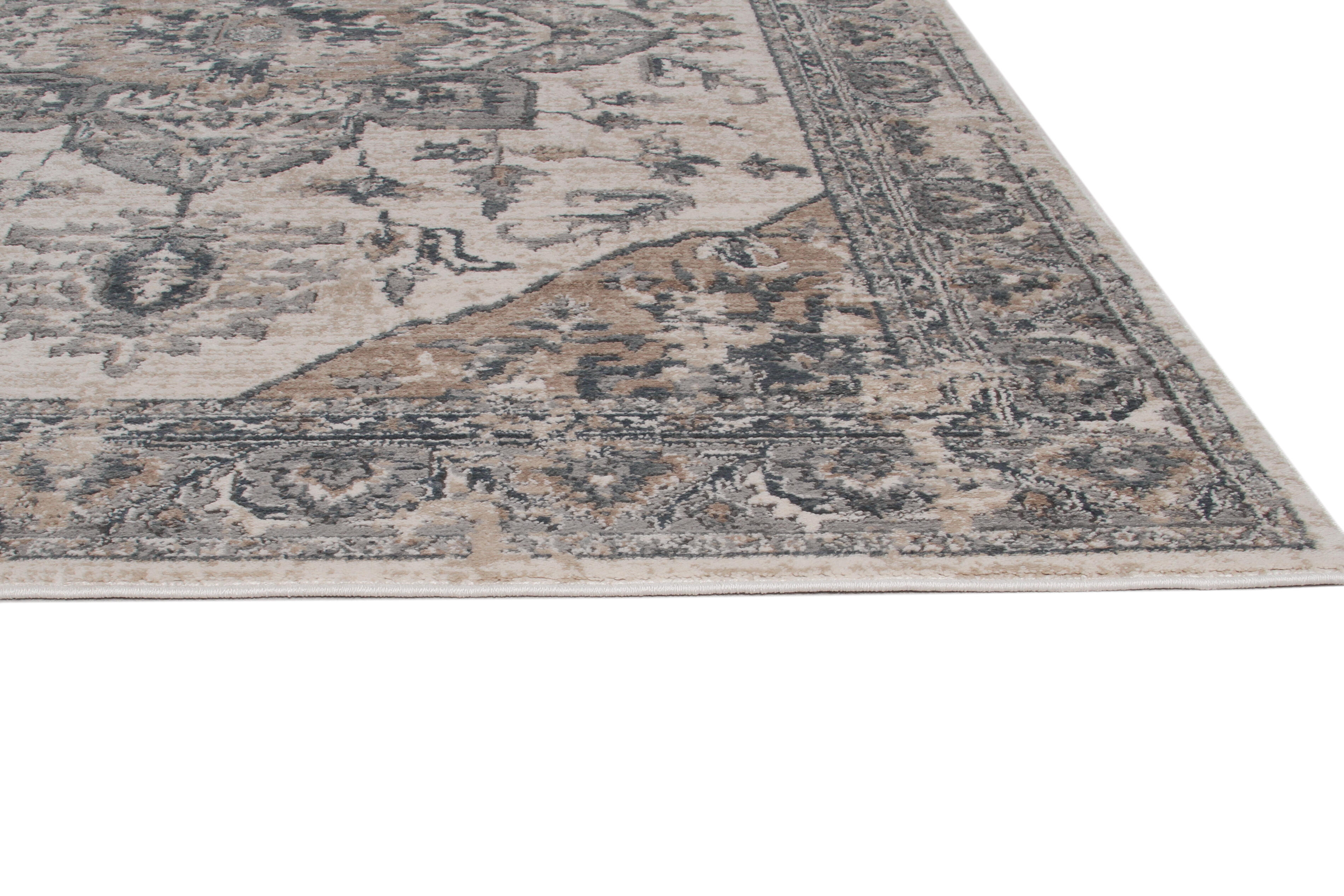 Tappeto Ohio B orientale crema e beige chiaro, L 290 x L 200 cm - 5