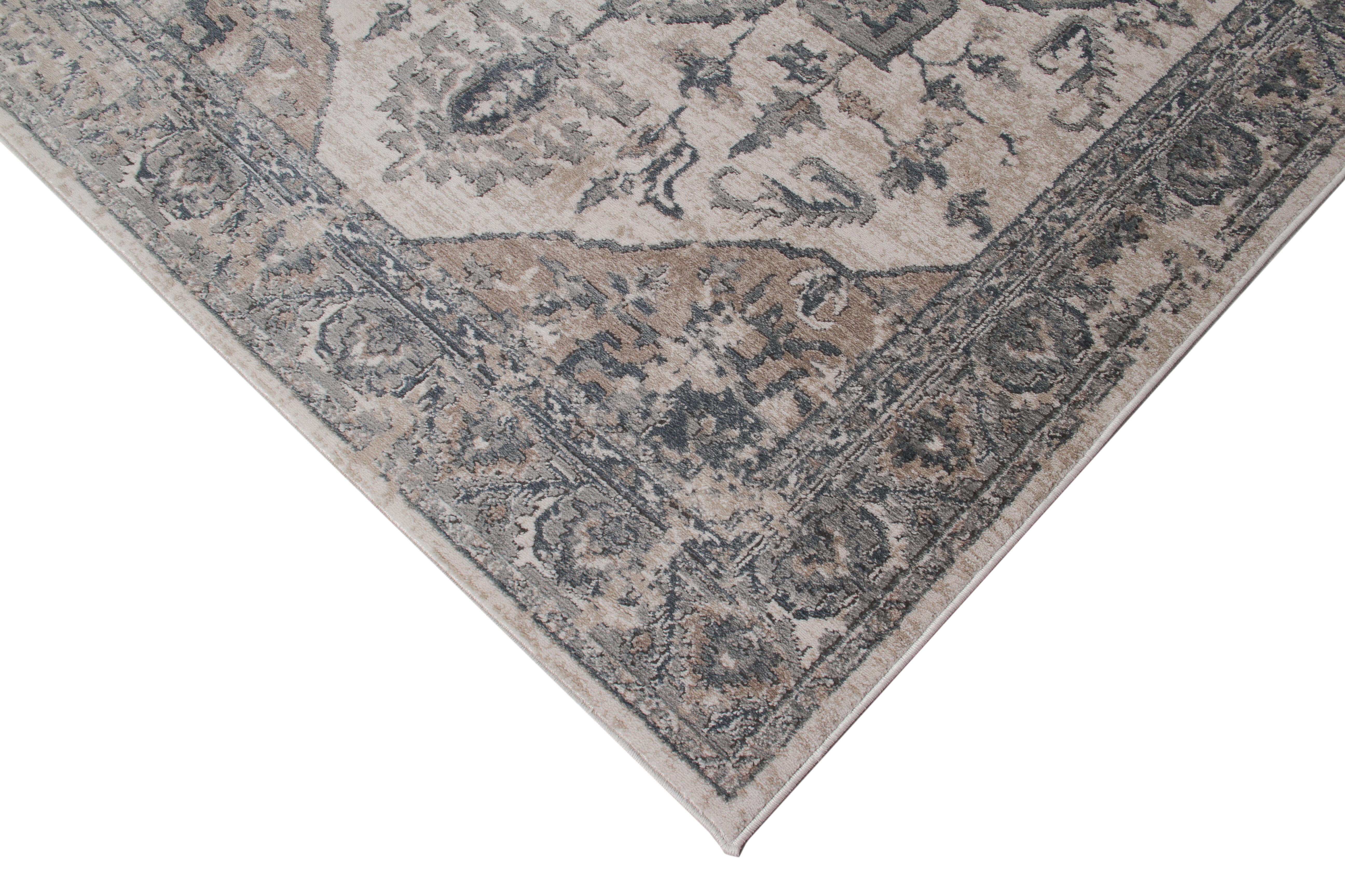 Tappeto Ohio B orientale crema e beige chiaro, L 290 x L 200 cm - 6