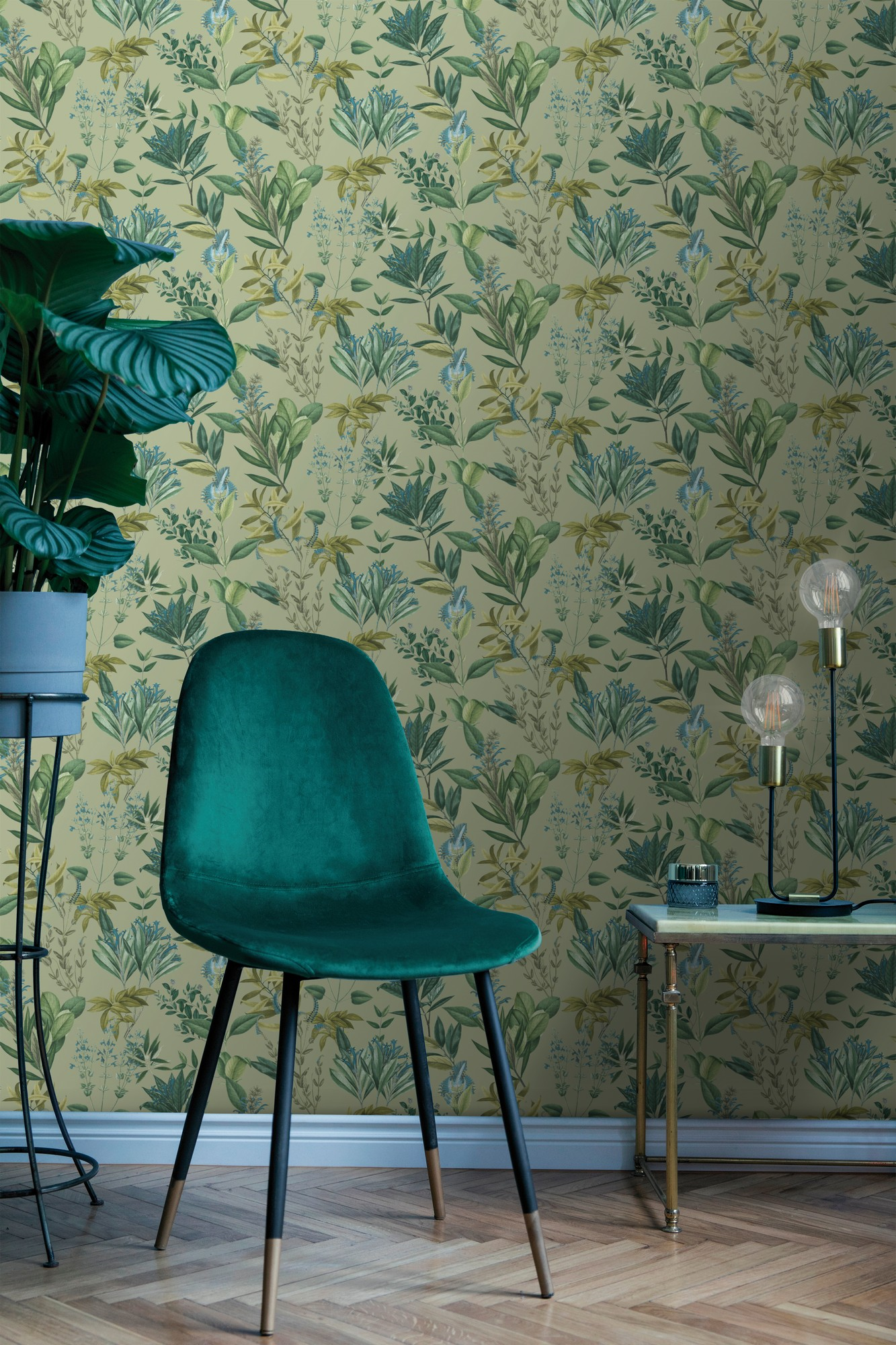 Papel pintado vinilo naturaleza verde