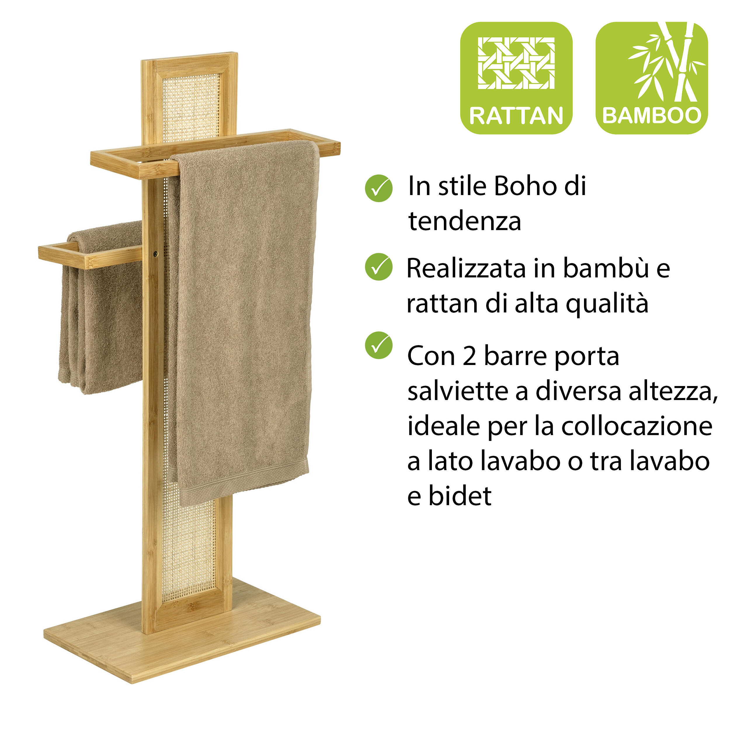 Toalheiro em bambo Allegre - 8