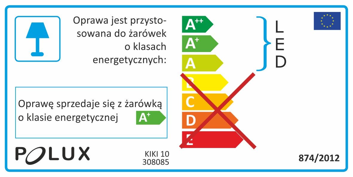 Lampa wisząca Kiki czarna 850 lm E27 Polux - 8