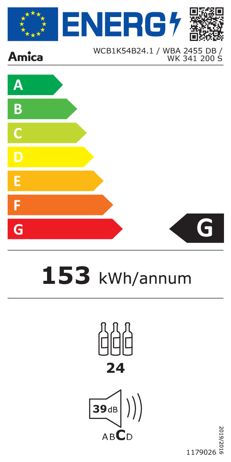 Lodówka na wino winiarka na 24 butelki WCB1K54B24.1 60 cm Amica - 4