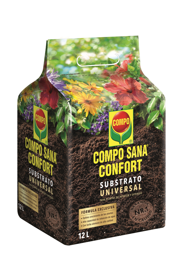 Sustrato universal COMPO SANA para todo tipo de plantas en bolsa confort 12L