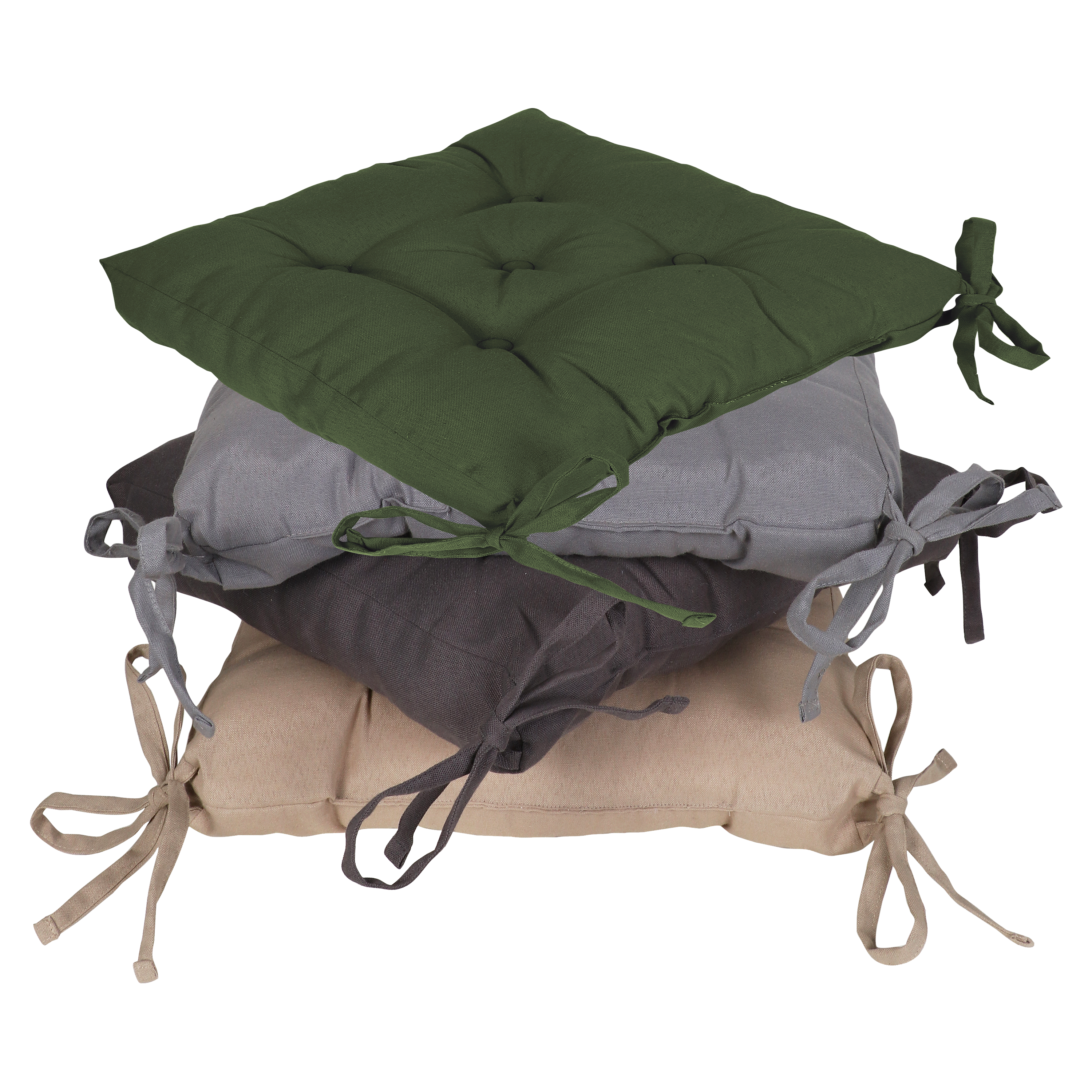 Galette de chaise Luck, gris anthracite l.40 x L.40 cm INSPIRE - 6