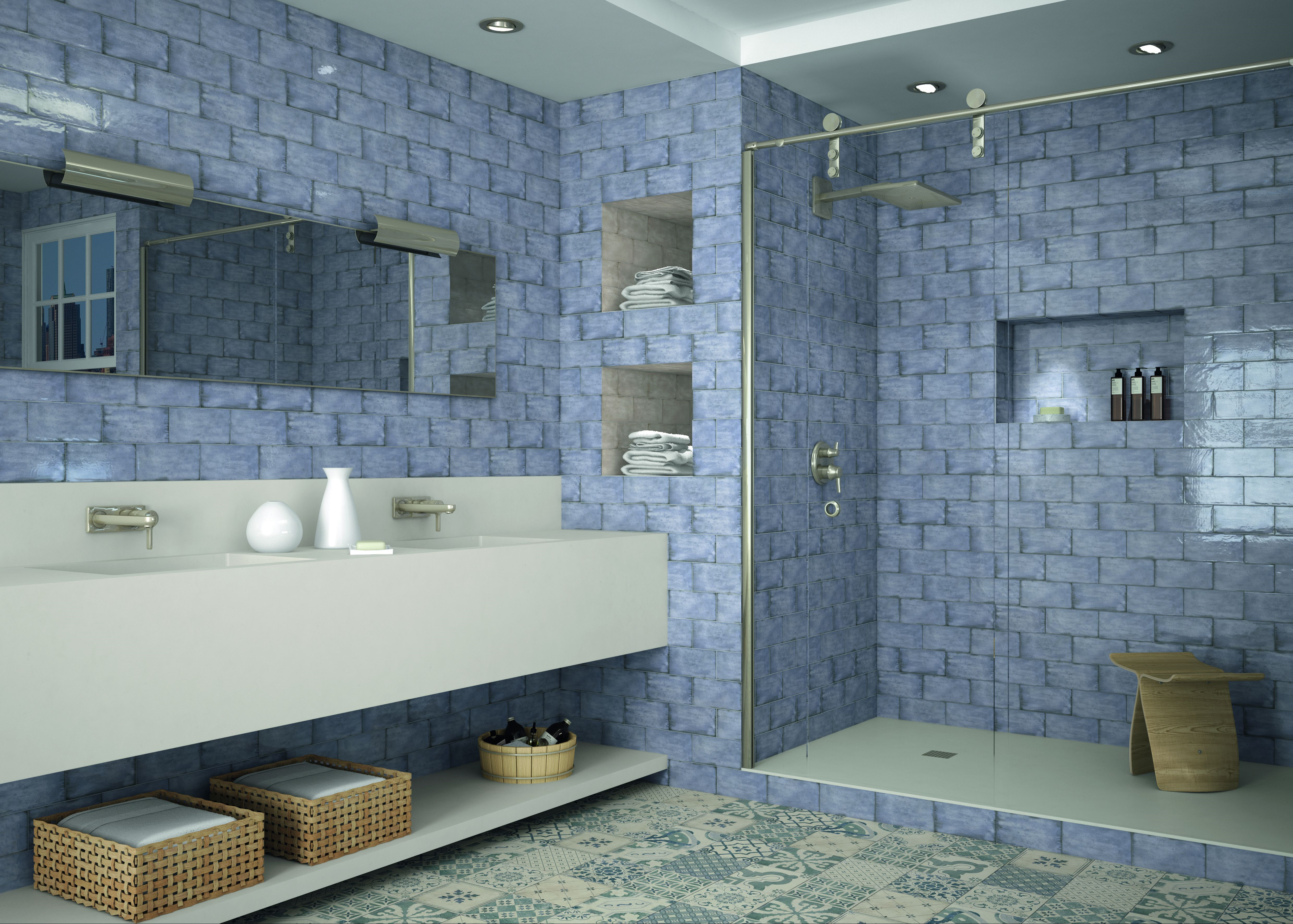 Suelo cerámico milano efecto hidráulico multicolor 20x20 cm c1