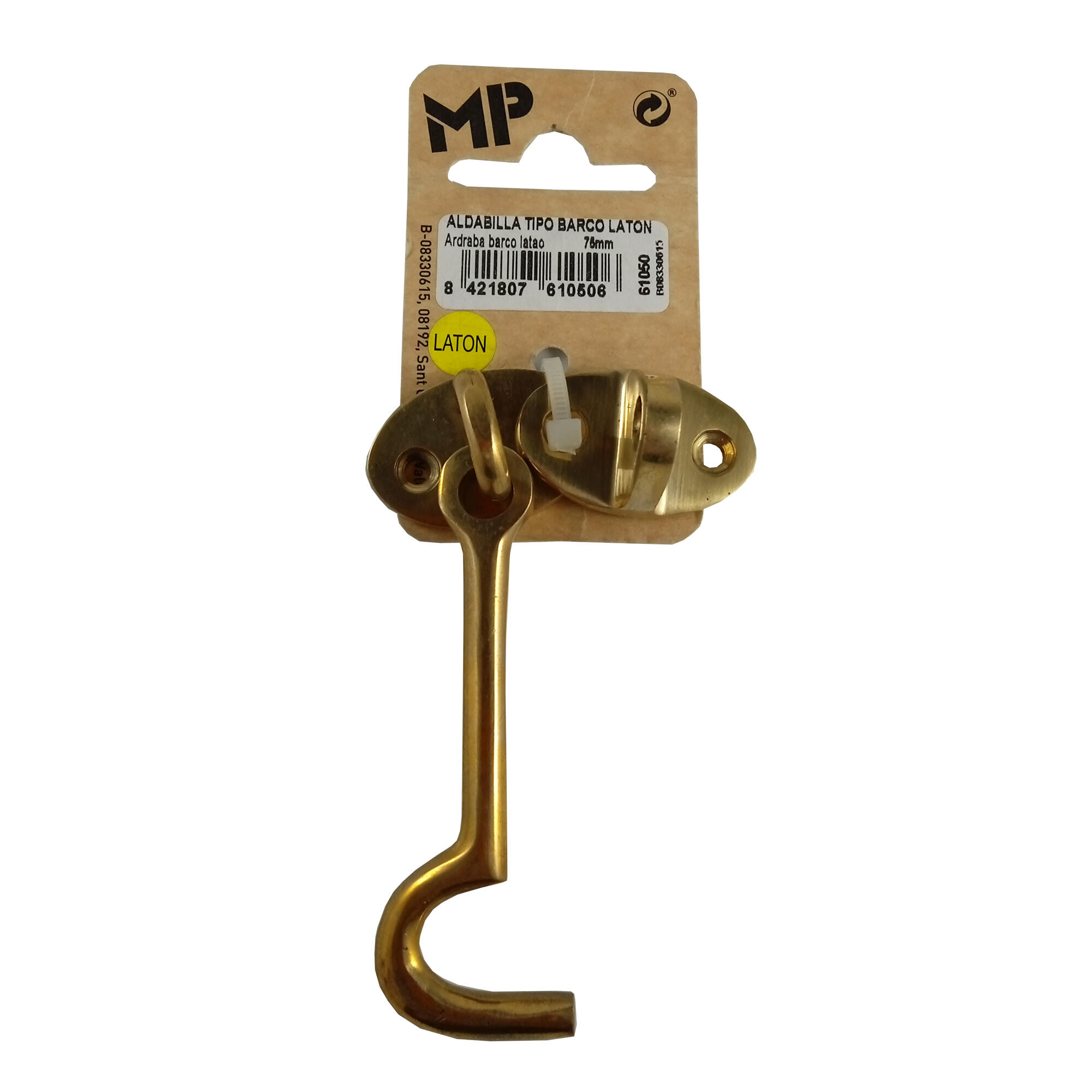 Aldabilla tipo barco 75mm latón pulido - 2