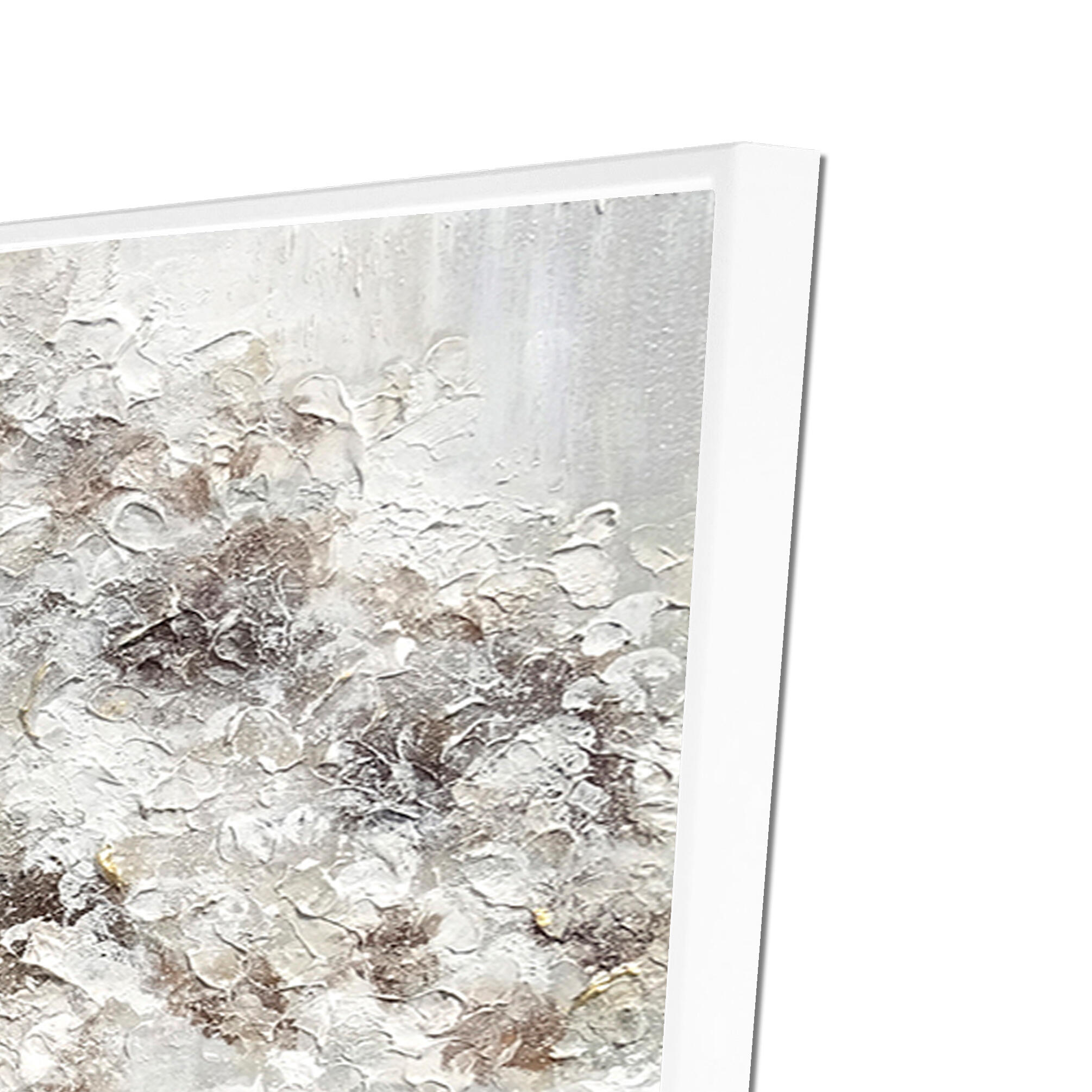 Pintura sin marco Naturaleza rectangular de 82 x 62 cm. Loneta Original Blanco árbol multicolor - 5