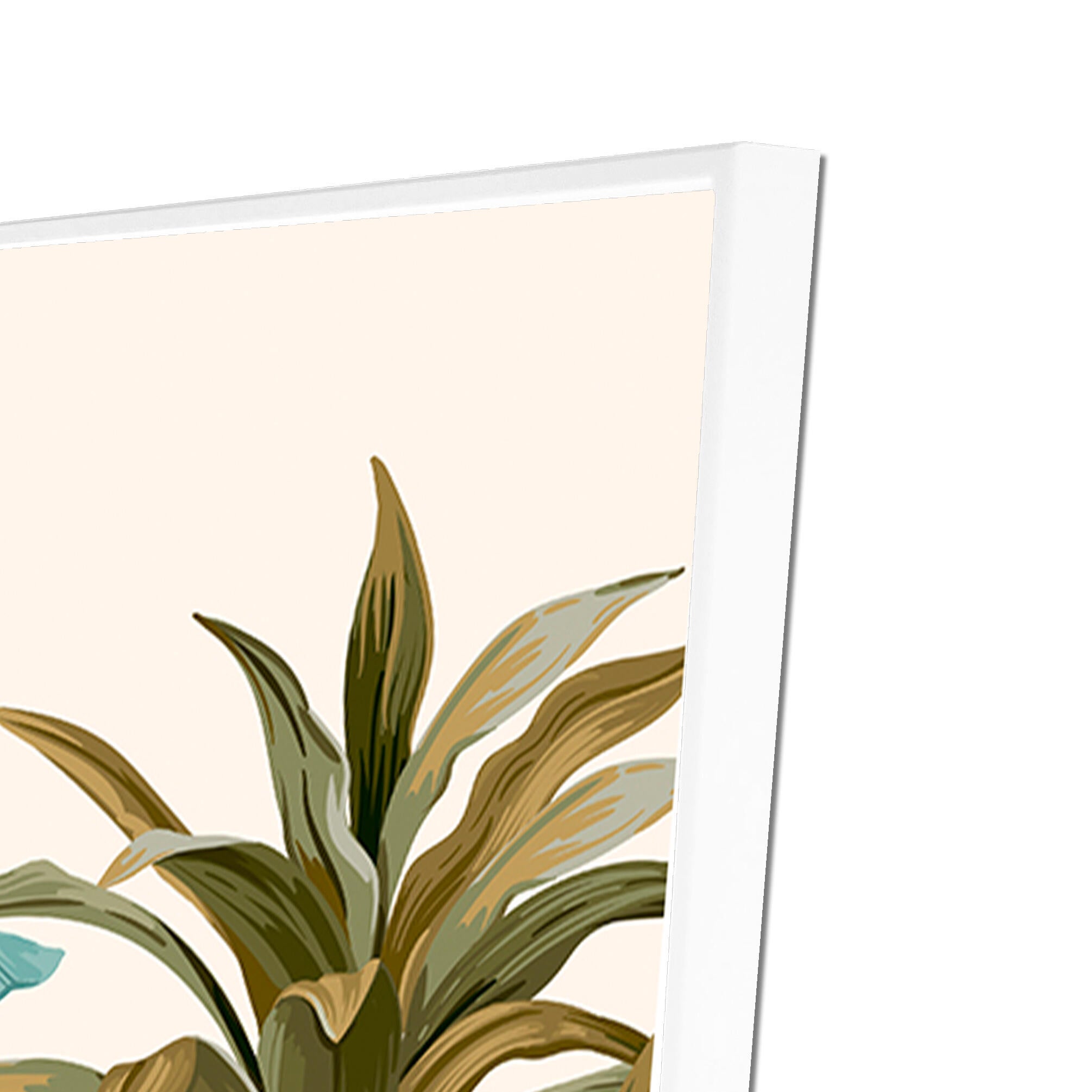 Pintura original cotton blanco hojas color 60x80 cm - 4