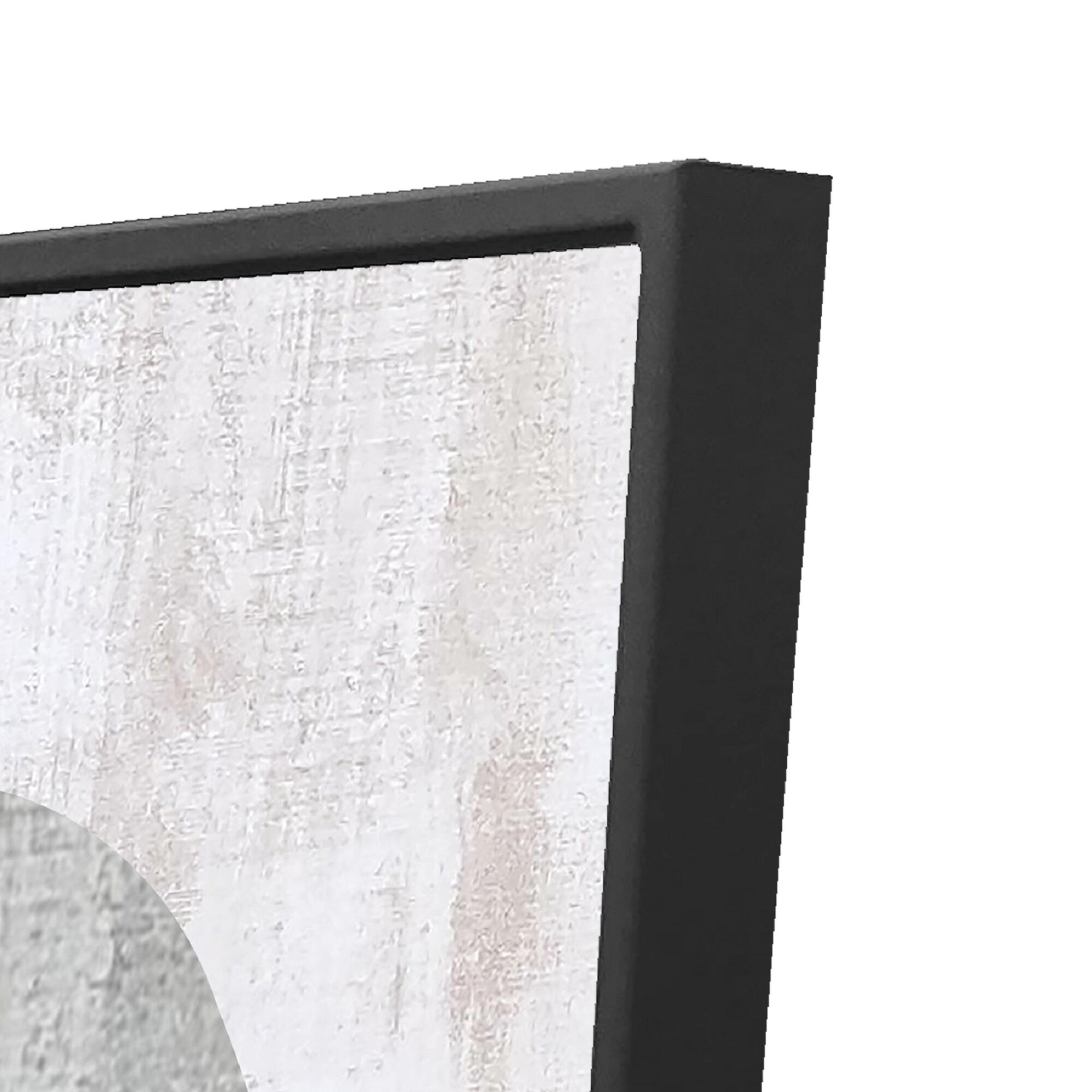 Lienzo Deco line negro hojas alargada 40x50 cm - 6