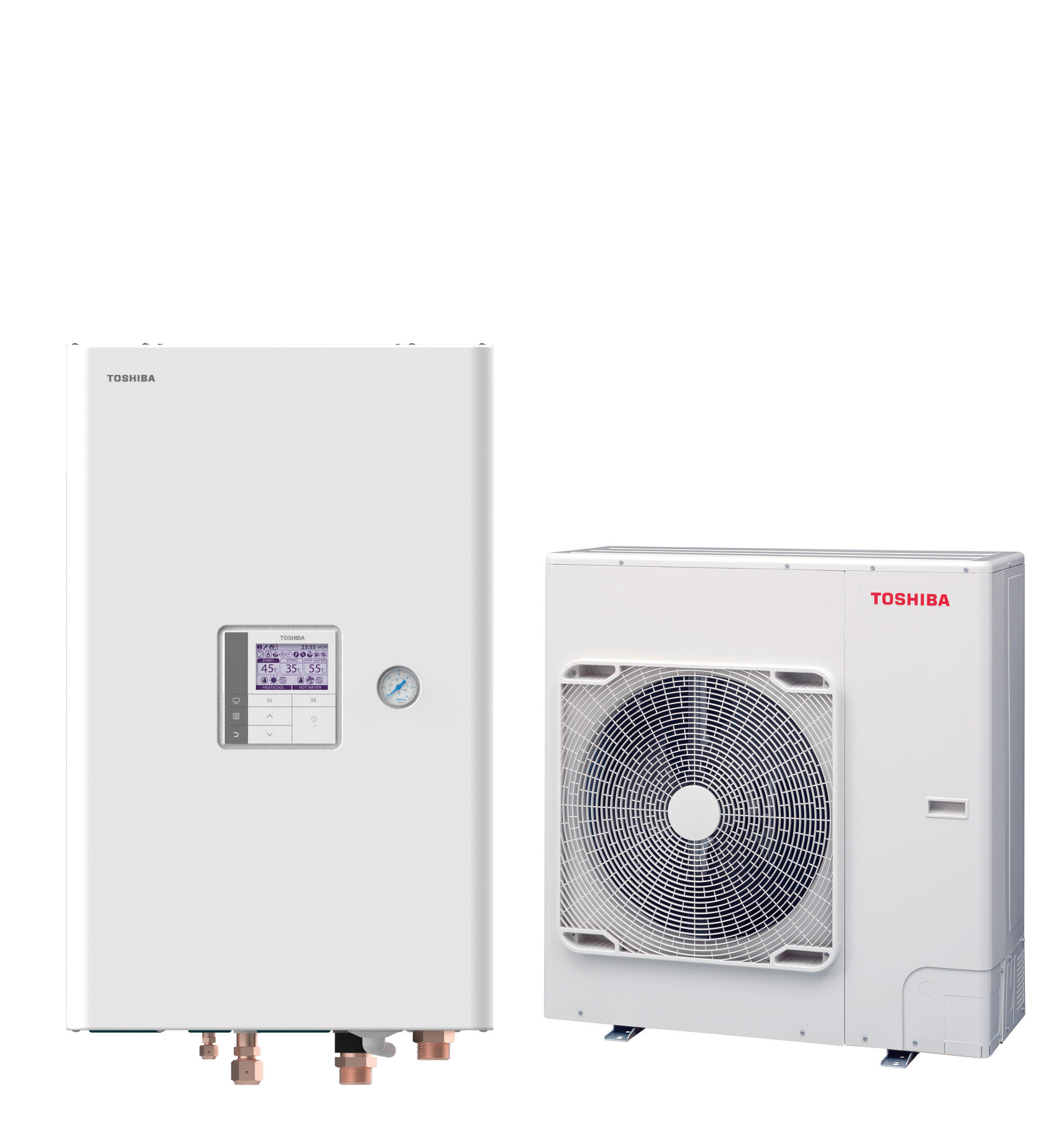 Aerotermia calefacción bibloc toshiba 11kw estia mural r32